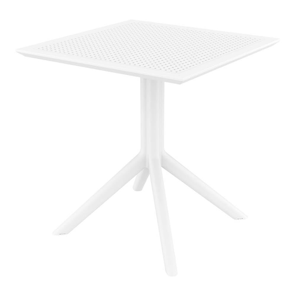 Compamia Sky Square Table 27 Inch - Modern White Coffee Table for Living Room, Office & Small Spaces - Perfect for Home Decor, Entertaining & Workspace
