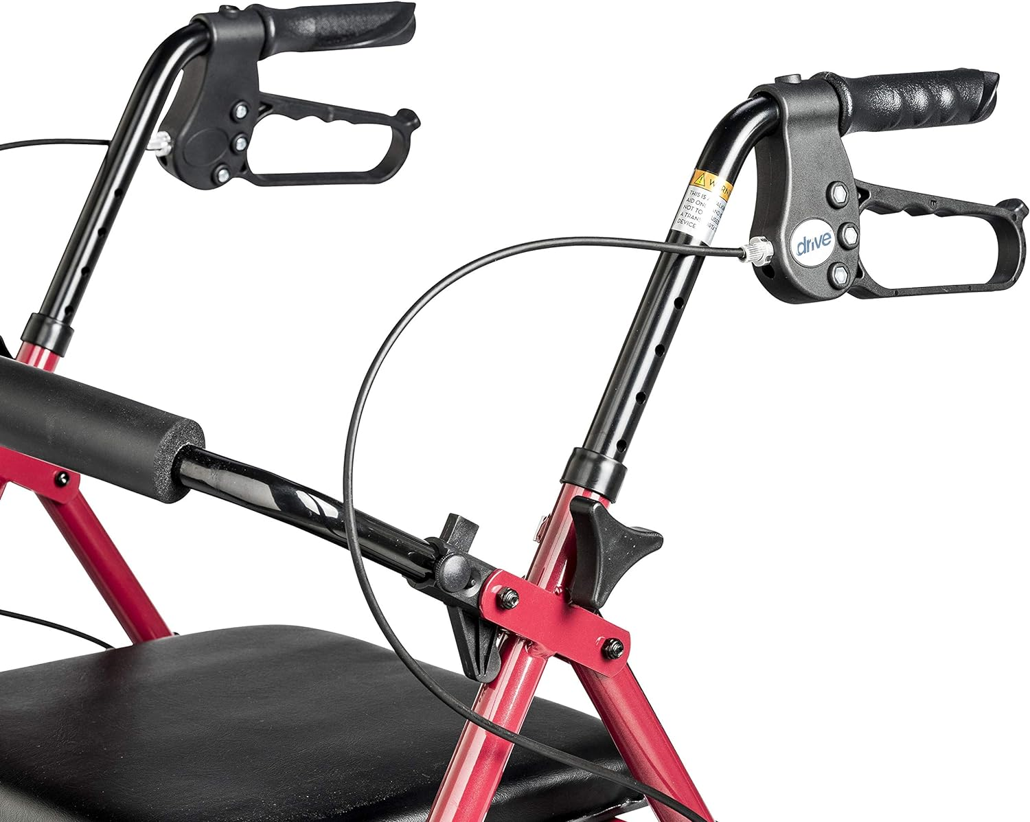 Drive Medical R728RD 4-Wheel Aluminum Rollator Walker with 7.5