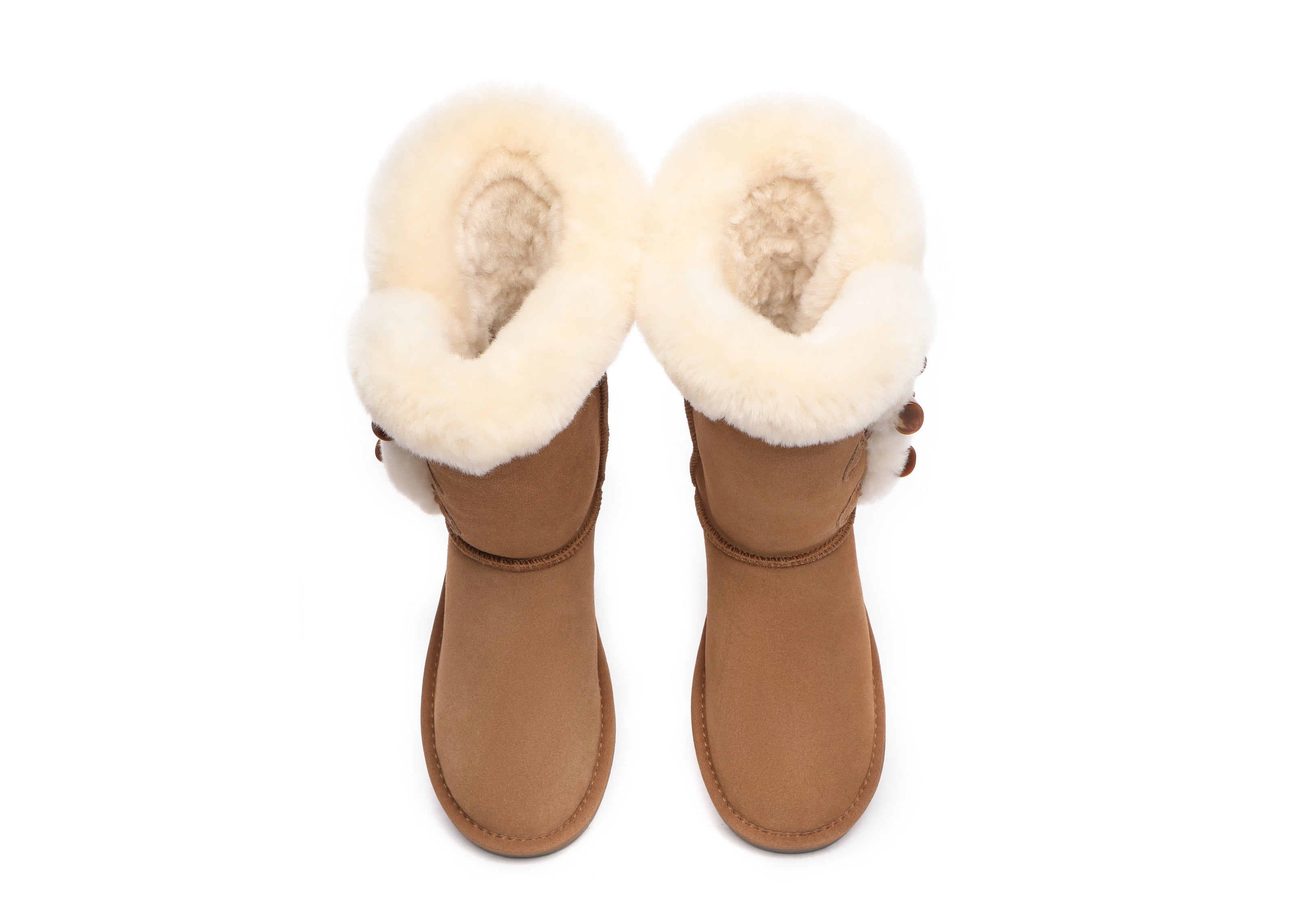 Australian Shepherd® Women's UGG Boots - Genuine Sheepskin Wool Winter Boots with Horn Toggle Closure, Tall Tamari Style - Perfect for Cold Weather, Snow Days & Cozy Indoor Comfort