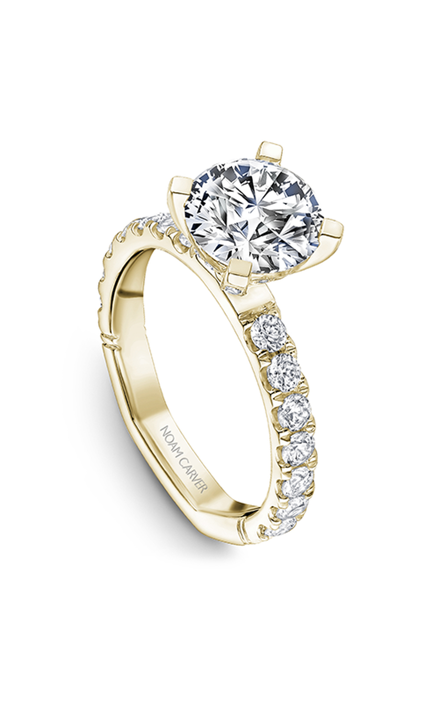 Noam Carver Atelier A012 01YA Diamond Engagement Ring - Elegant Solitaire Ring for Women, Perfect for Proposals, Weddings & Anniversaries