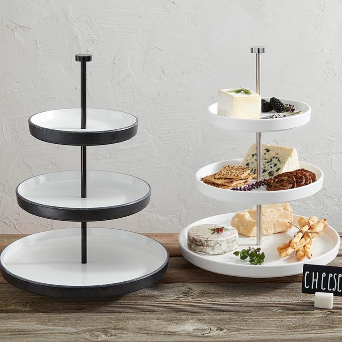 American Metalcraft Melamine Tiered Stand - 17.5