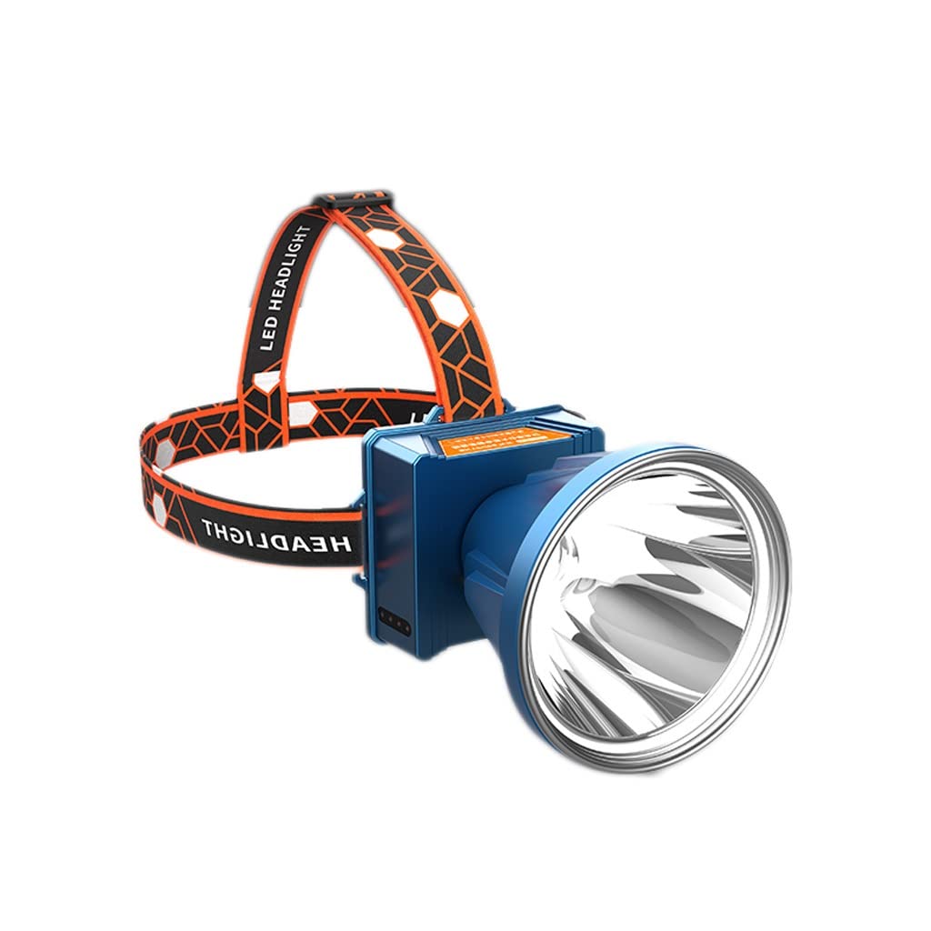 TONPOP Rechargeable LED Headlamp - 1000 Lumen Bright Headlight for Outdoor Activities, Night Fishing, Hiking, Camping & Mining - Waterproof Head Mounted Flashlight with Long Battery Life (White Light) - Perfect for Emergency Use, Power Outages & Nighttime Adventures
