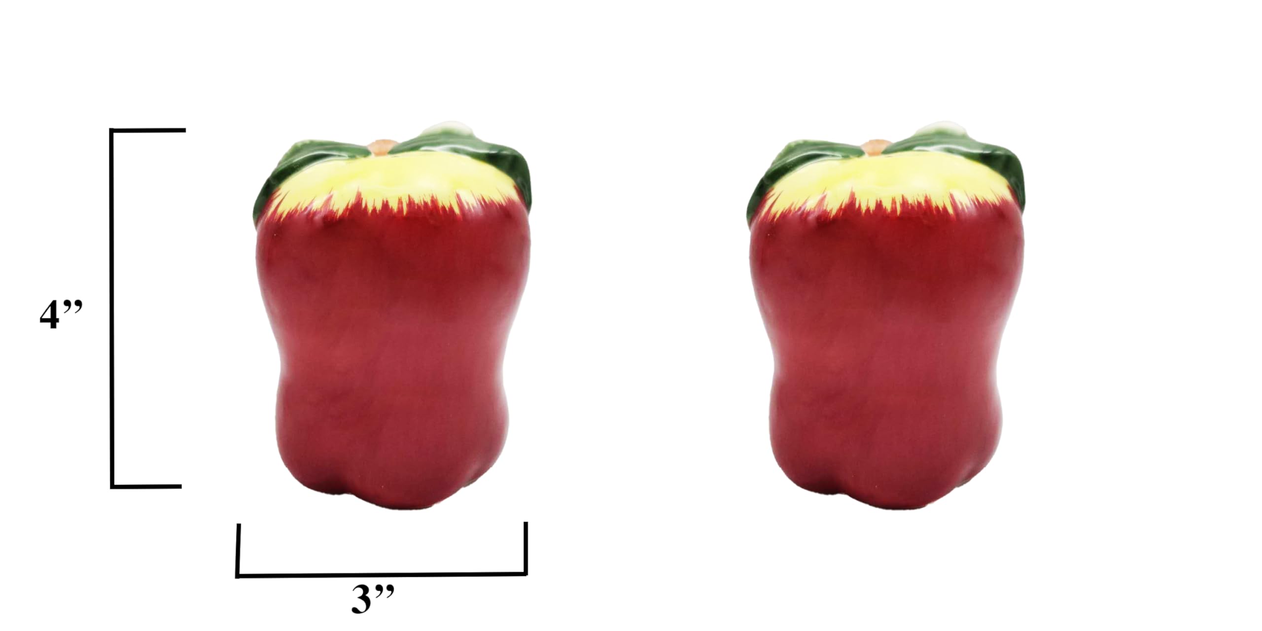3D Apple Salt and Pepper Shakers Set - Cute Fruit-Shaped Kitchen Decor for Dining Table, Spice Dispenser for Home, Restaurant, and Party Use