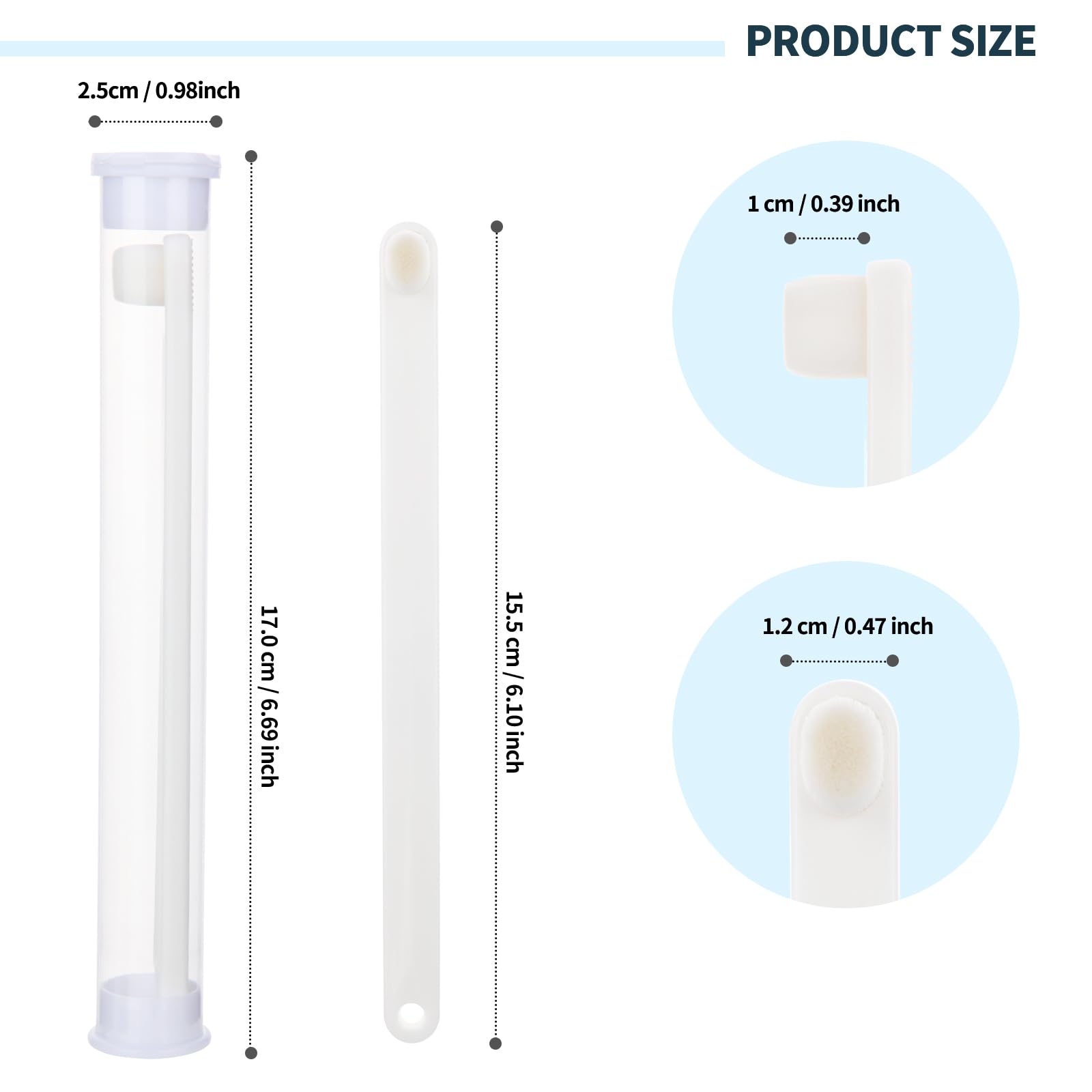 5-Pack Small Dog & Cat Toothbrush Set with Micro Nano Bristles - Gentle Pet Teeth Cleaning Kit for Puppies & Kittens - Includes Storage Box (White) - Perfect for Daily Oral Care & Dental Hygiene at Home