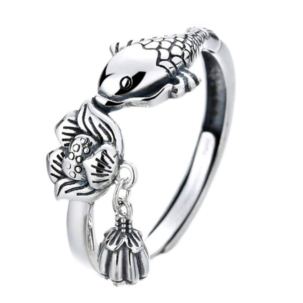 Adjustable Fish Ring for Women & Girls - Cute Lotus Animal Toe Finger Jewelry - Perfect Birthday Gift for Teens - Great for Parties, Beach Wear & Everyday Fashion Accessories