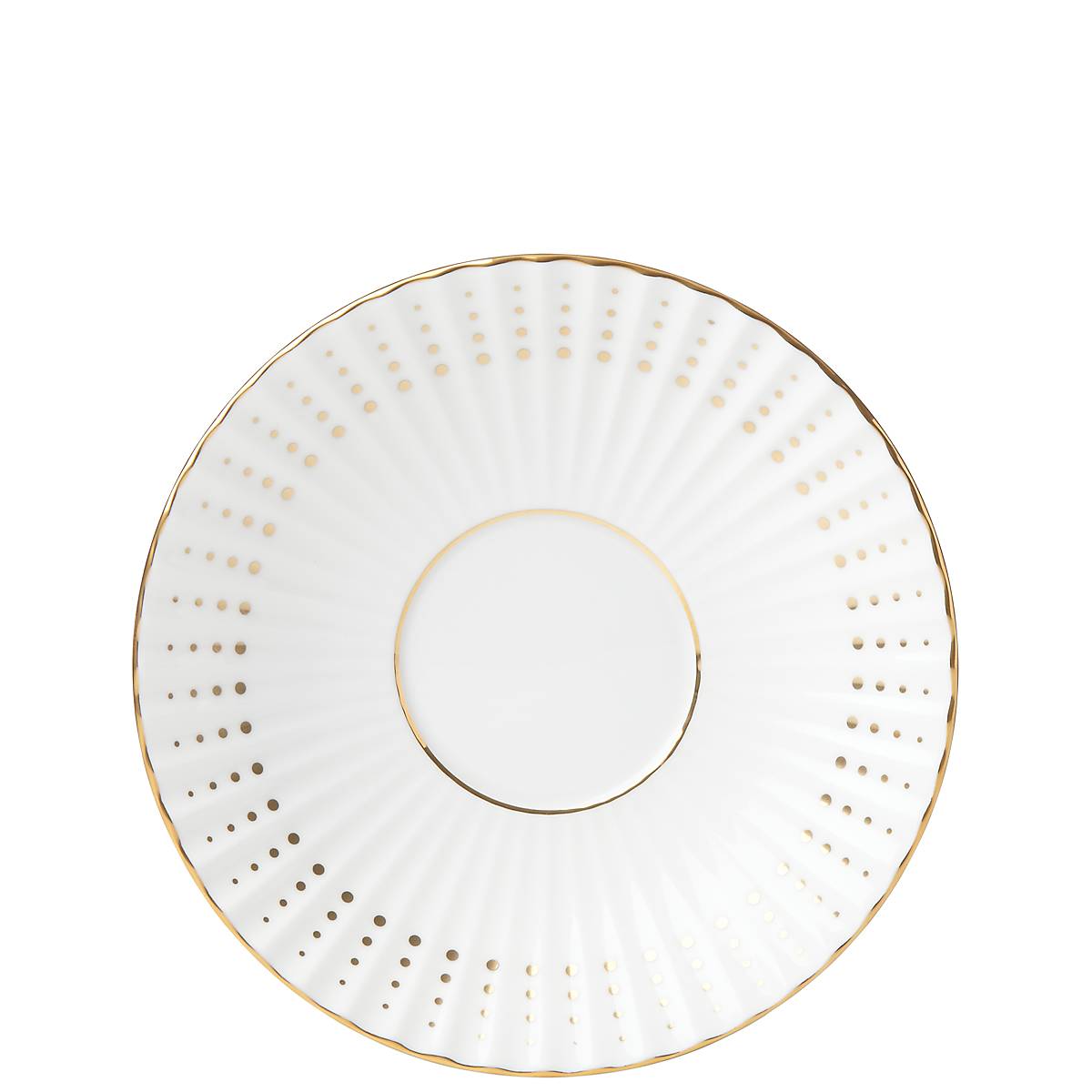 Golden Waterfall Saucer - Elegant Ceramic Dessert Plate for Cakes, Pastries & Appetizers - Perfect for Parties, Weddings & Home Decor