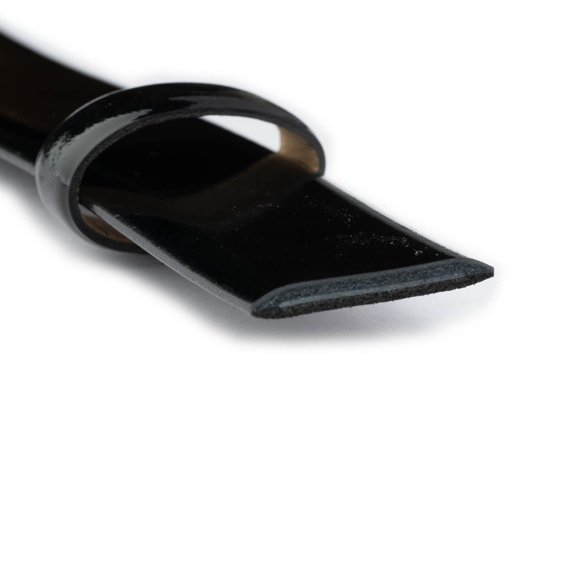 Cartier Buckle Replacement - Black Patent Leather Belt Strap for Men | Formal & Business Attire Accessory