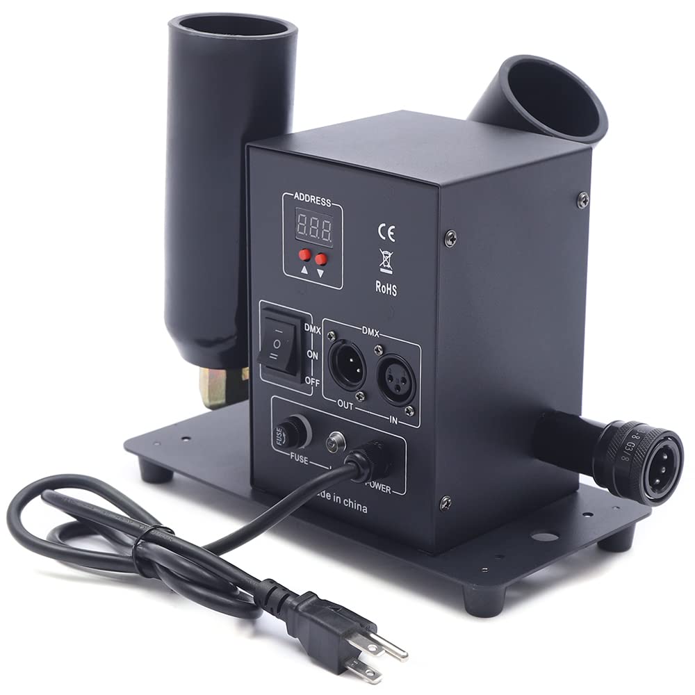 LOYALHEARTDY 2 Head CO2 Jet Fog Machine - Disco Stage Smog Maker with DMX 512 Control, 7-10m Spray Height for DJ Parties, Club Concerts & Nightclub Effects | Professional CO2 Column Jet Fogger for Stage Performances and Special Events