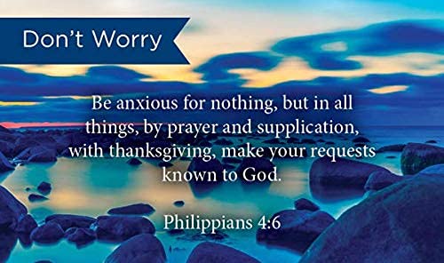 Philippians 4:6 Scripture Cards - 25 Pack for Bible Study & Encouragement