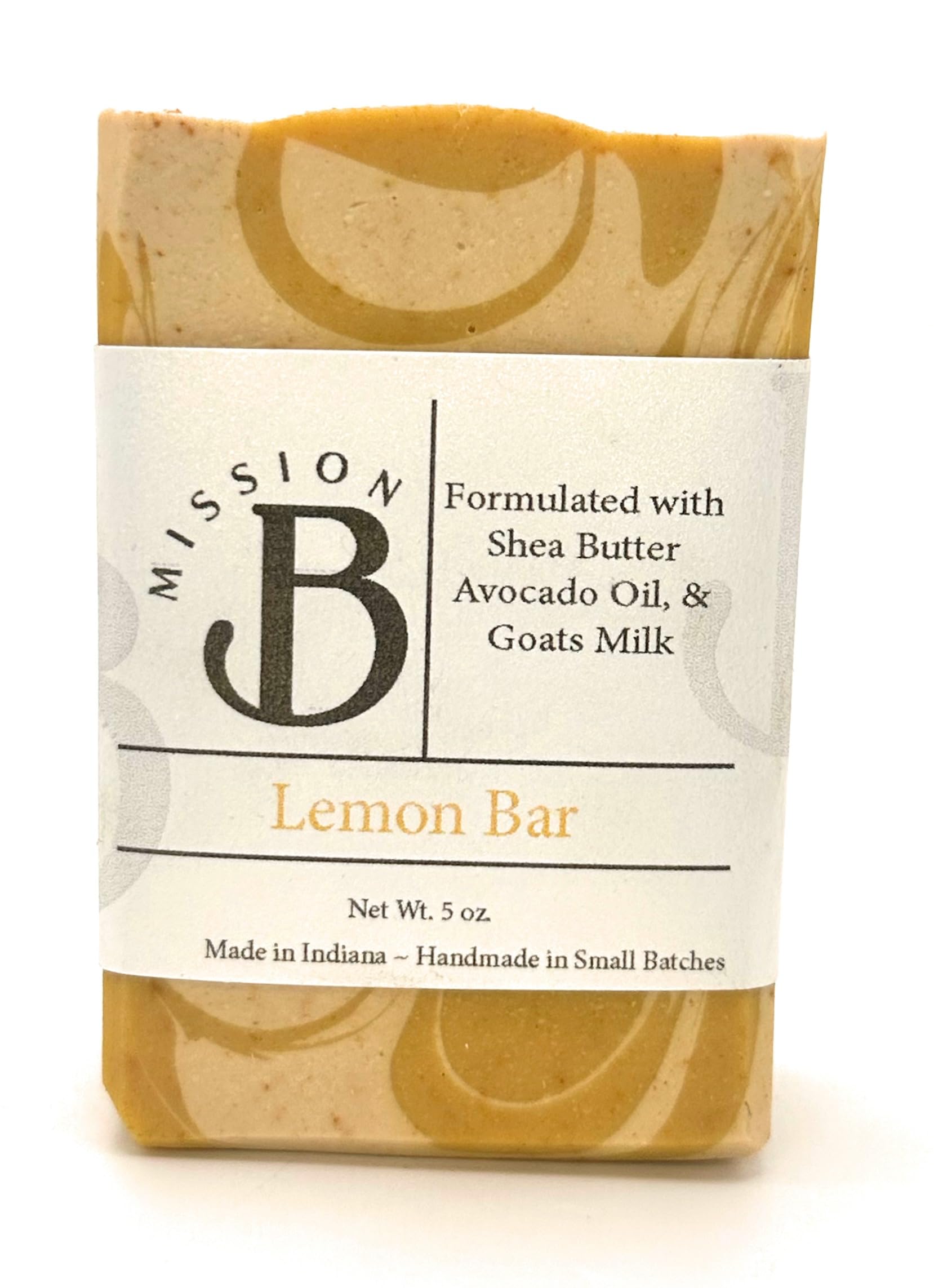 Handmade Exfoliating Lemon Bar Soap with Shea Butter, Avocado Oil & Goat Milk - 5 oz Natural Skincare for Dry Skin & Body Exfoliation - Perfect for Shower, Bath & Gift Sets