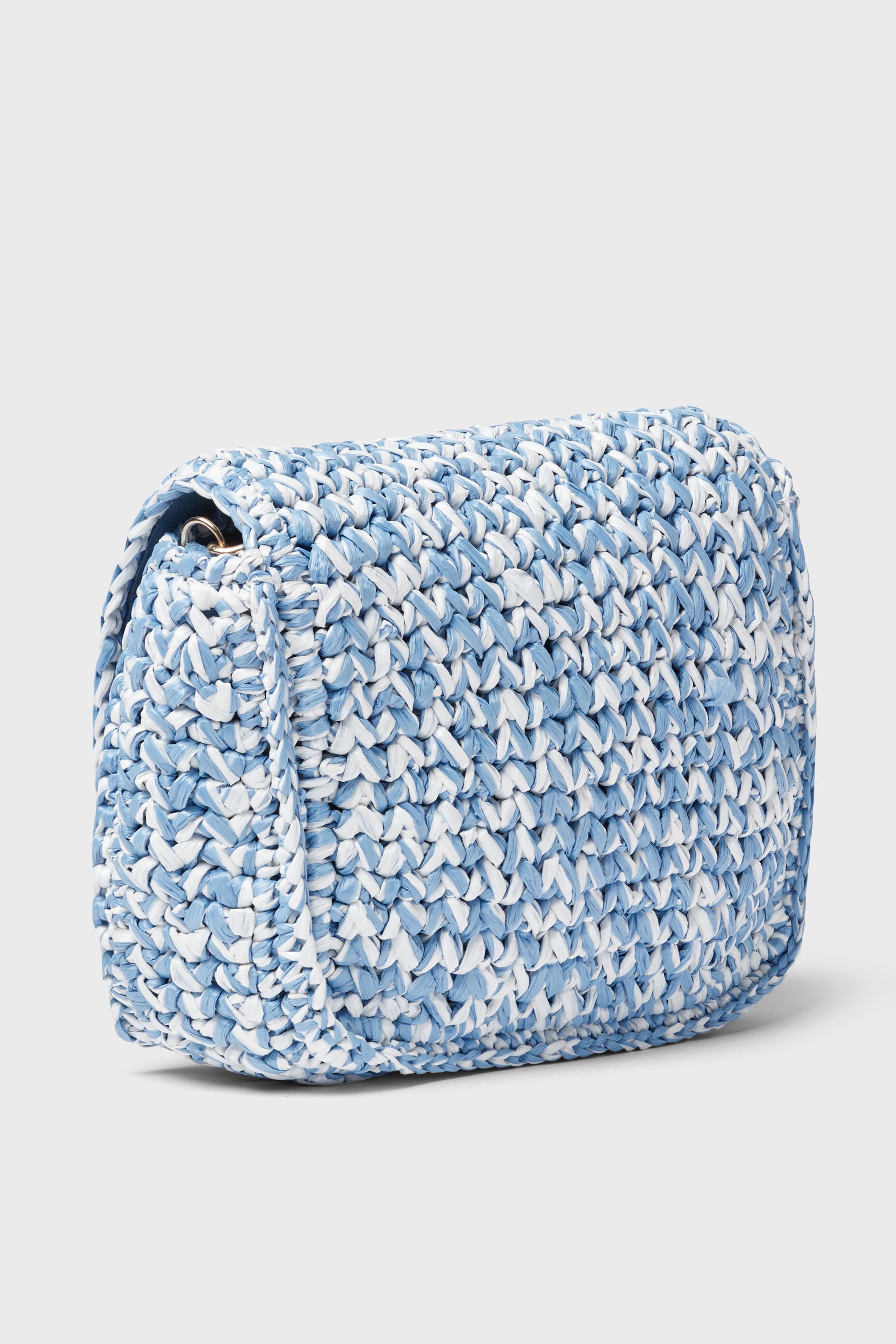 Stylish Blue Woven Shoulder Bag for Women - Lightweight Crossbody Purse with Adjustable Strap - Perfect for Travel, Shopping & Everyday Use