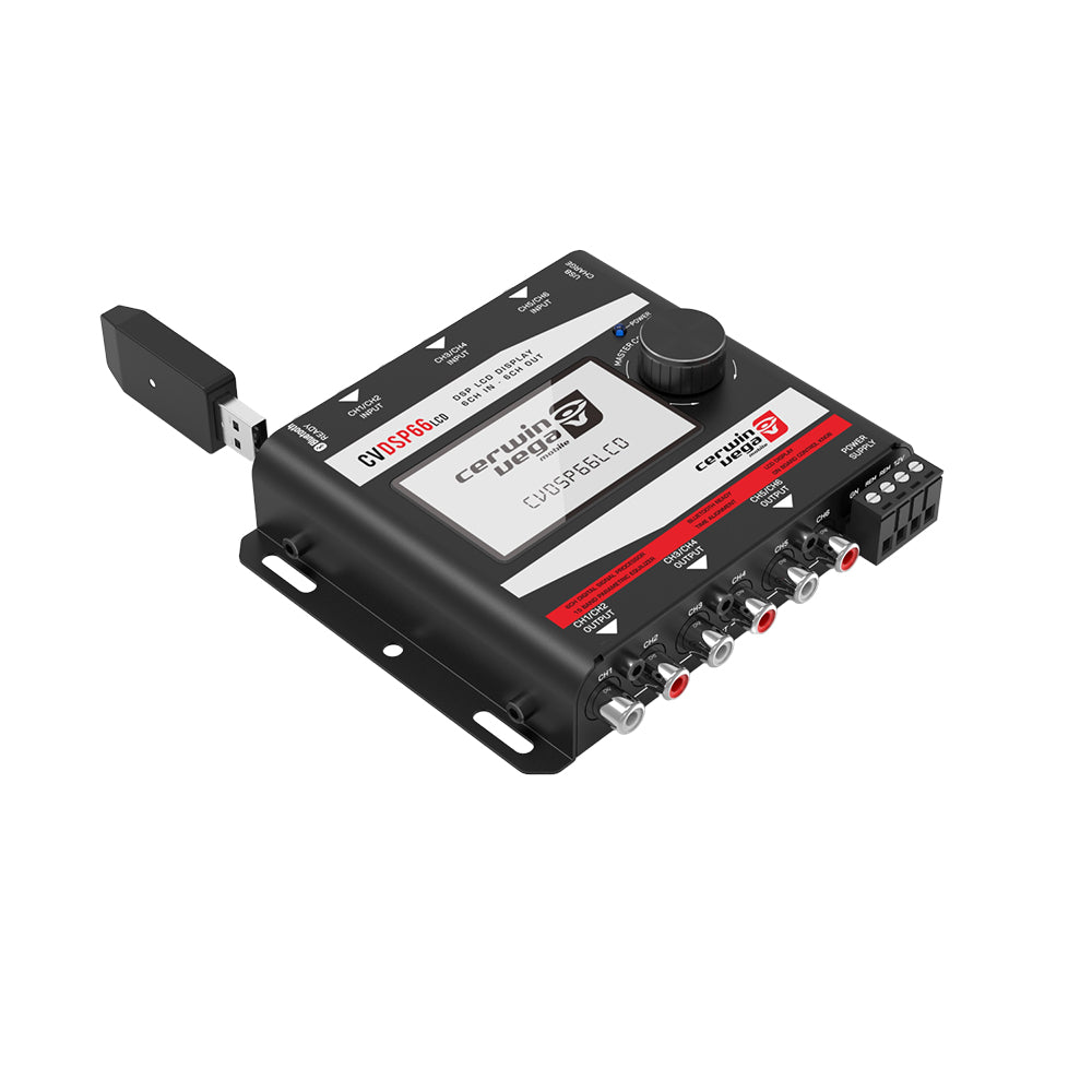 Cerwin Vega CVDSP66LCD 6-Channel Digital Signal Processor with LCD Display - Car Audio Tuning & Sound System Optimization for Vehicles