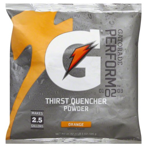Gatorade Thirst Quencher Sports Drink Powder, Orange Flavor, 21 oz Pouch (Pack of 4) - Hydration for Athletes, Workouts & Outdoor Activities