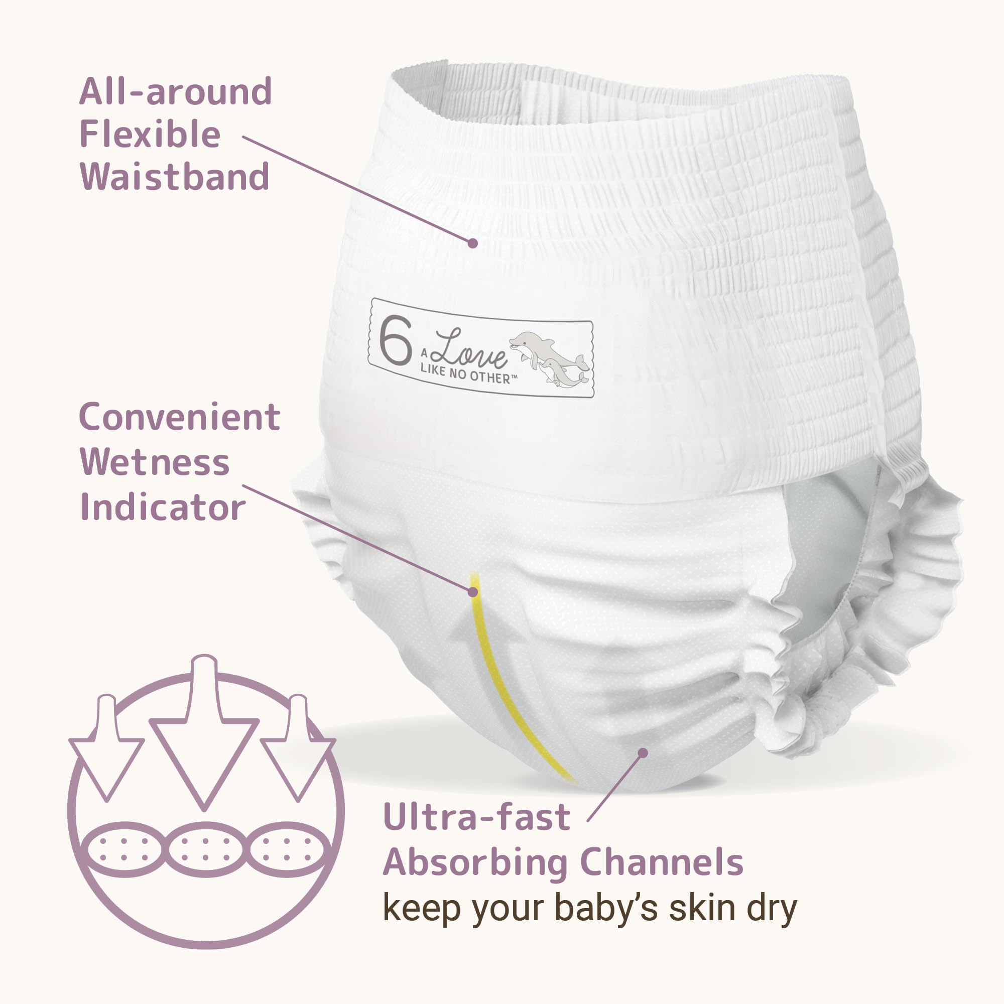 Bambo Nature Hypoallergenic Eco-Friendly Training Pants for Toddlers - Size 6 (95 Count) | Chlorine-Free, Dermatologist-Tested | Perfect for Potty Training & Overnight Protection