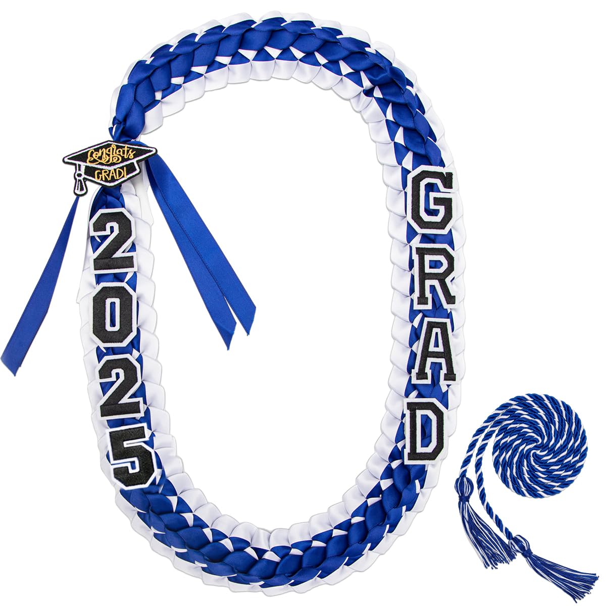 ALKB Graduation Leis with Honor Cord - Class of 2025 Graduation Gifts for Men & Women - Perfect for Commencement Ceremonies, Grad Parties & Photo Props