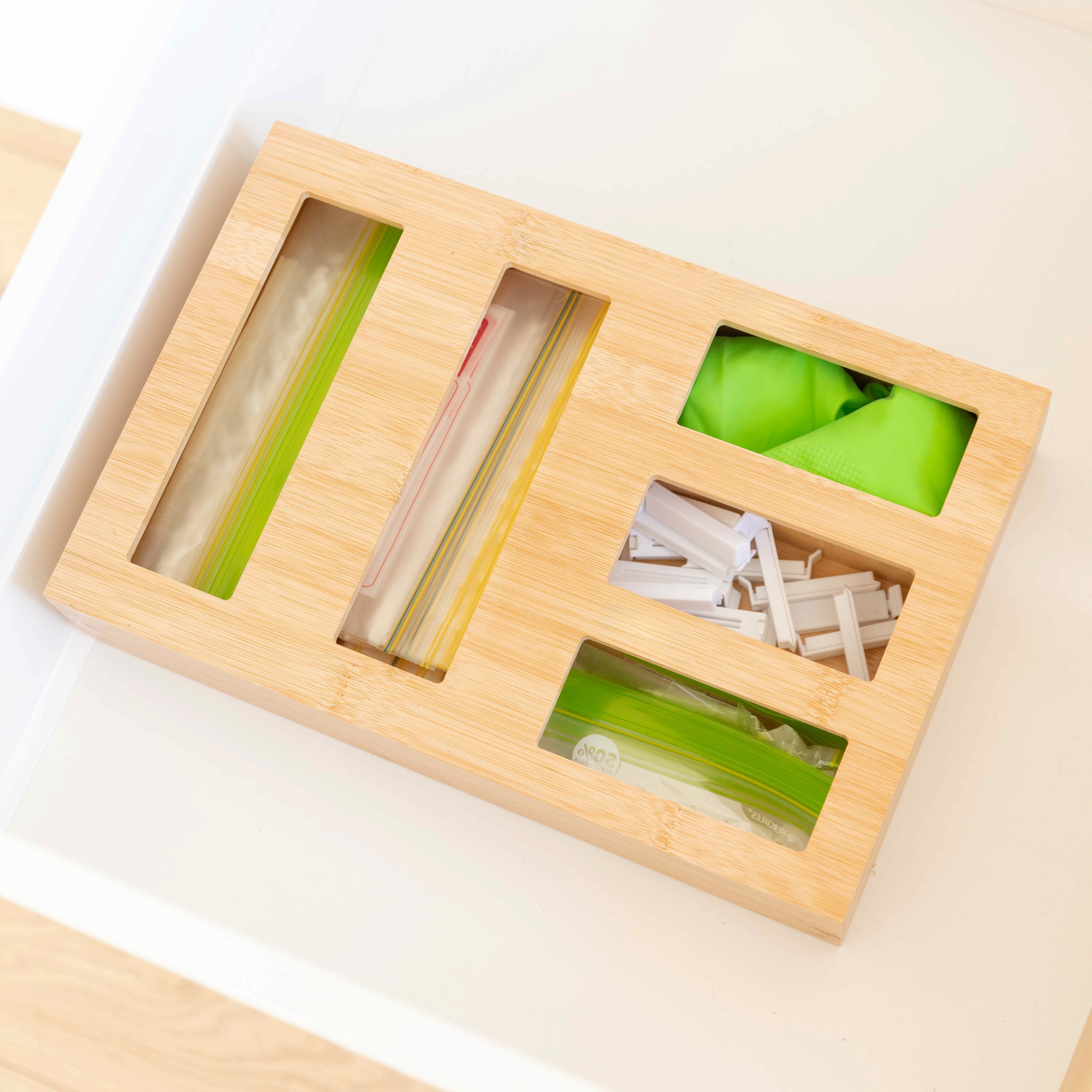Eco-Friendly Bamboo Sandwich Bag Organizer - Reusable & Durable Food Storage Solution for Lunch Boxes, Picnics, and Meal Prep