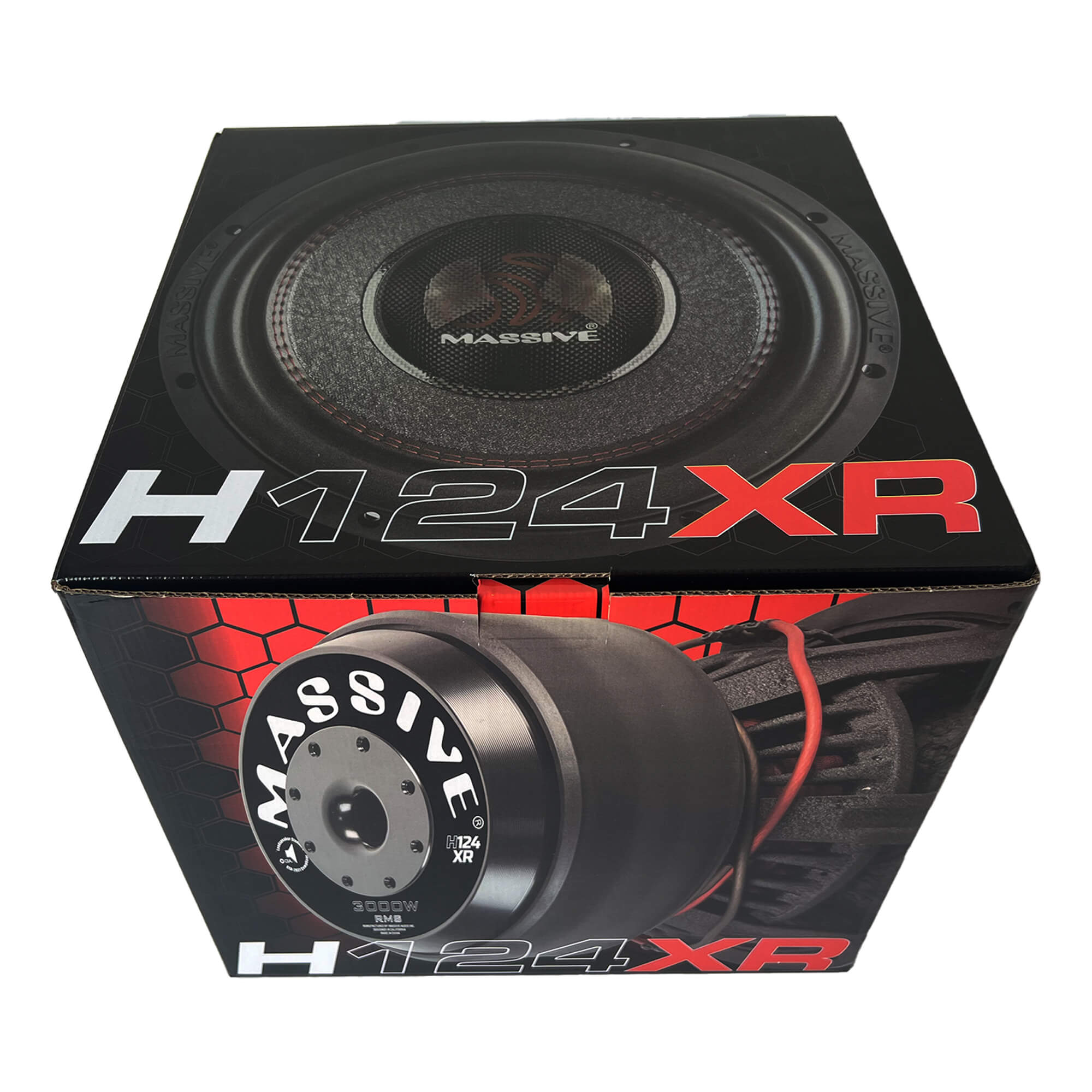 H124XR 12-Inch 3000 Watts RMS Dual 4 Ohm 4 Voice Coil Subwoofer - Powerful Bass for Car Audio & Home Theater Systems