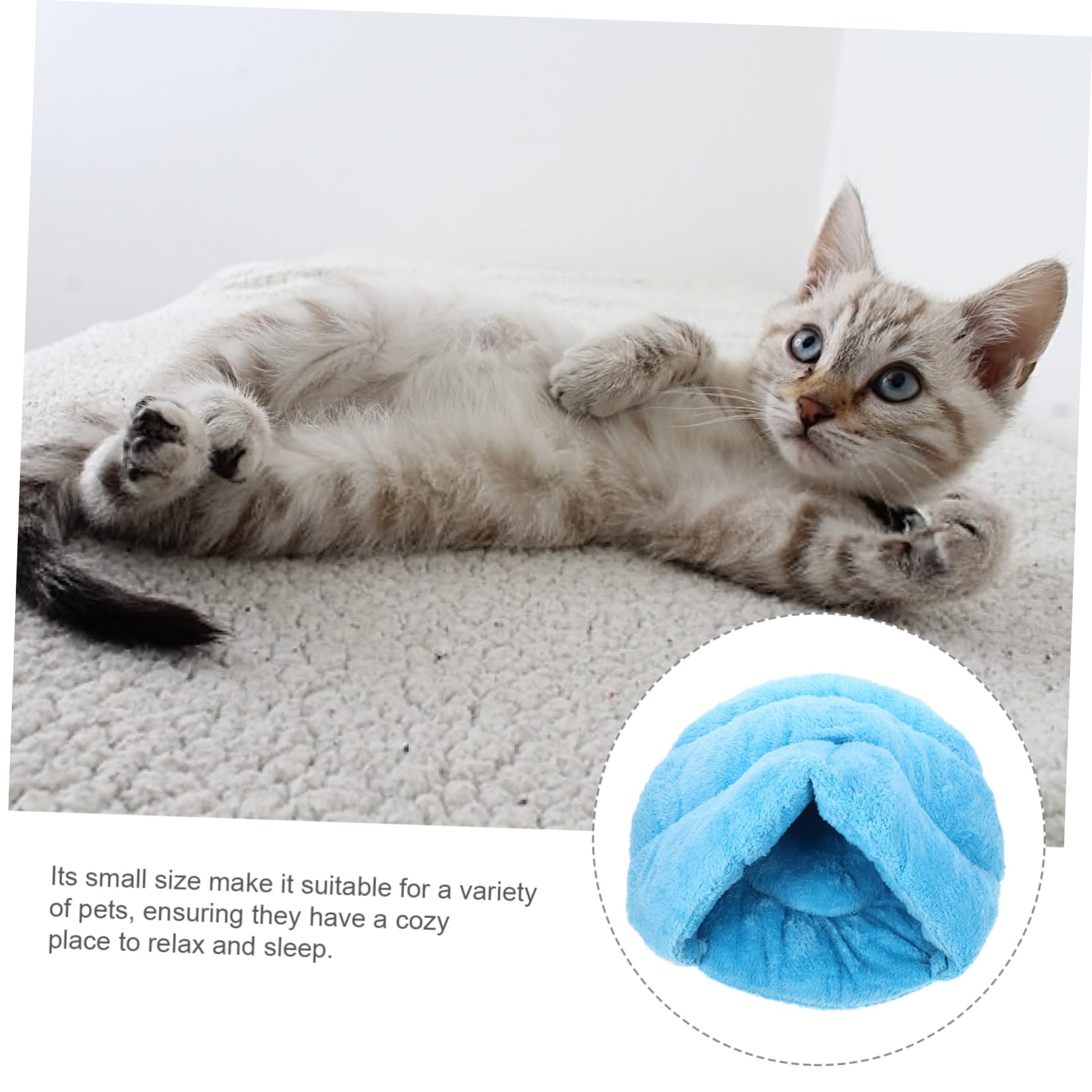 Warm and Cozy Cat Bed for Winter - Soft Pet Sleeping Nest for Cats & Small Dogs - Perfect for Indoor Use, Couch, Bedroom, or Pet Carrier