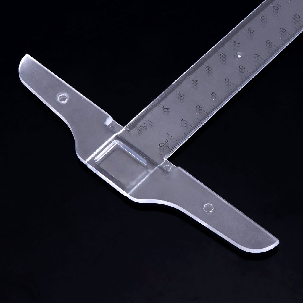 Youngy 12 Inch Plastic T-Square Ruler - Double-Sided Metric Measurement Tool for Drafting, Engineering & DIY Projects