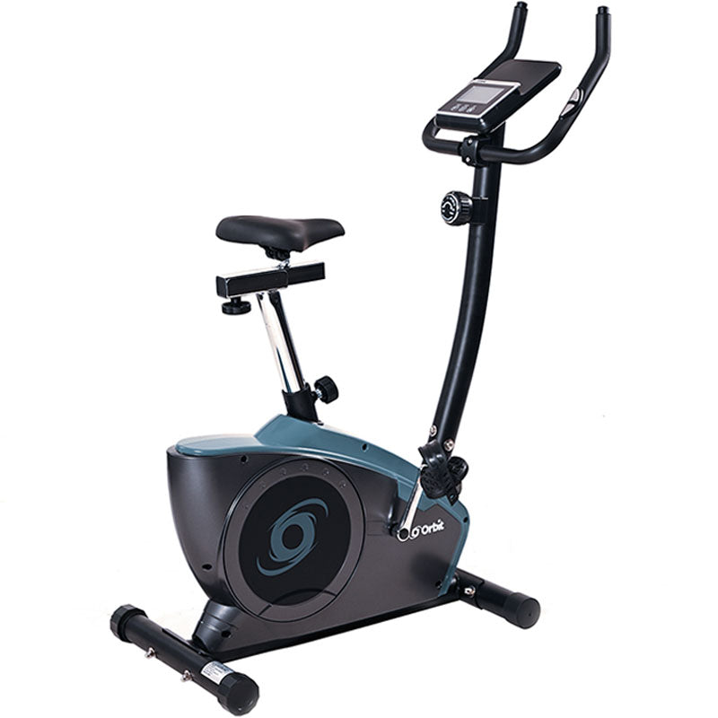 Flo Motion Upright Exercise Bike for Home Gym - Indoor Cycling Bike with LCD Monitor & Adjustable Resistance - Perfect for Cardio Workouts, Weight Loss & Fitness Training