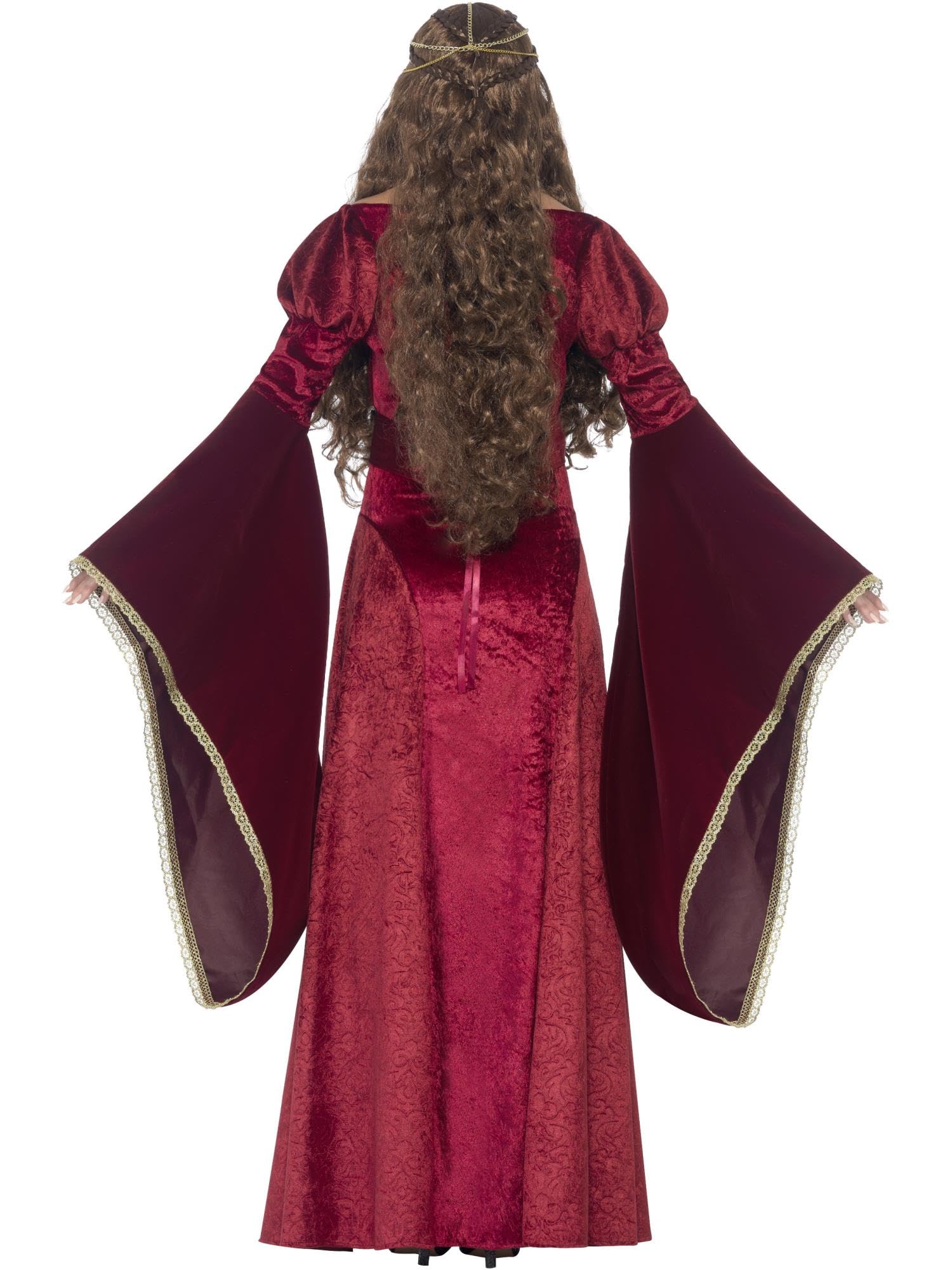 Smiffy's Women's Medieval Queen Deluxe Costume - Elegant Renaissance Dress for Halloween, Cosplay & Themed Parties