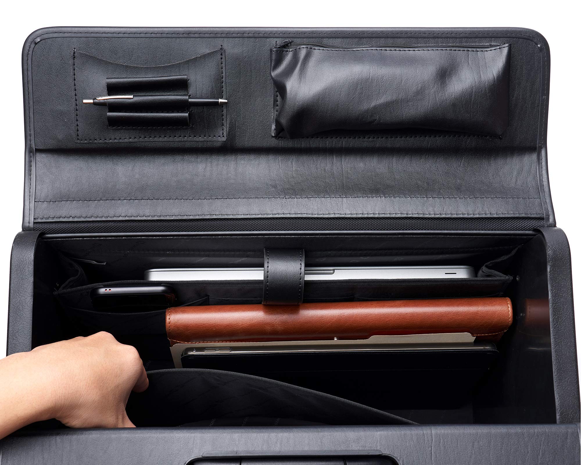 Alpine Swiss 17-Inch Rolling Laptop Briefcase - Wheeled Attache Case for Lawyers & Professionals - Fits Legal Size Documents - Perfect for Business Travel, Courtroom & Office Commutes