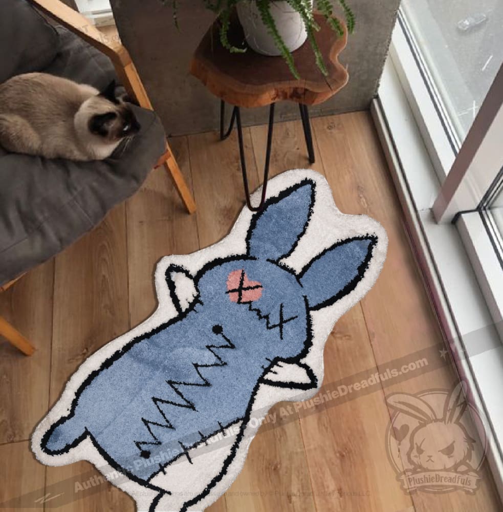 Numb Bunny Rug - Soft Plush Bunny Shaped Rug for Kids Room, Nursery, and Playroom - Perfect for Cozy Floor Decor and Playtime Comfort