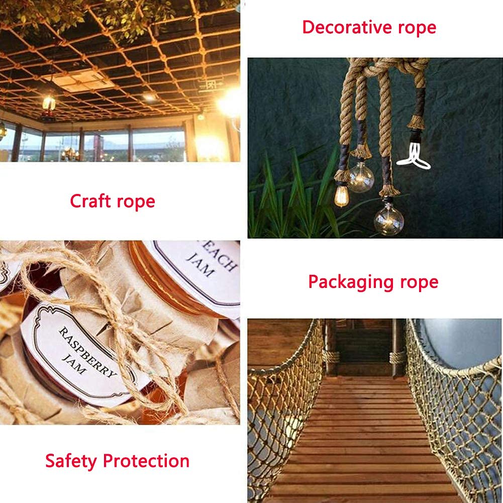 Natural Strong Jute Twine Rope - 5mm x 50m Multifunctional Hemp Cord for DIY Crafts, Gardening, Packing, Survival & Home Decor | Perfect for Macrame, Gift Wrapping & Outdoor Projects