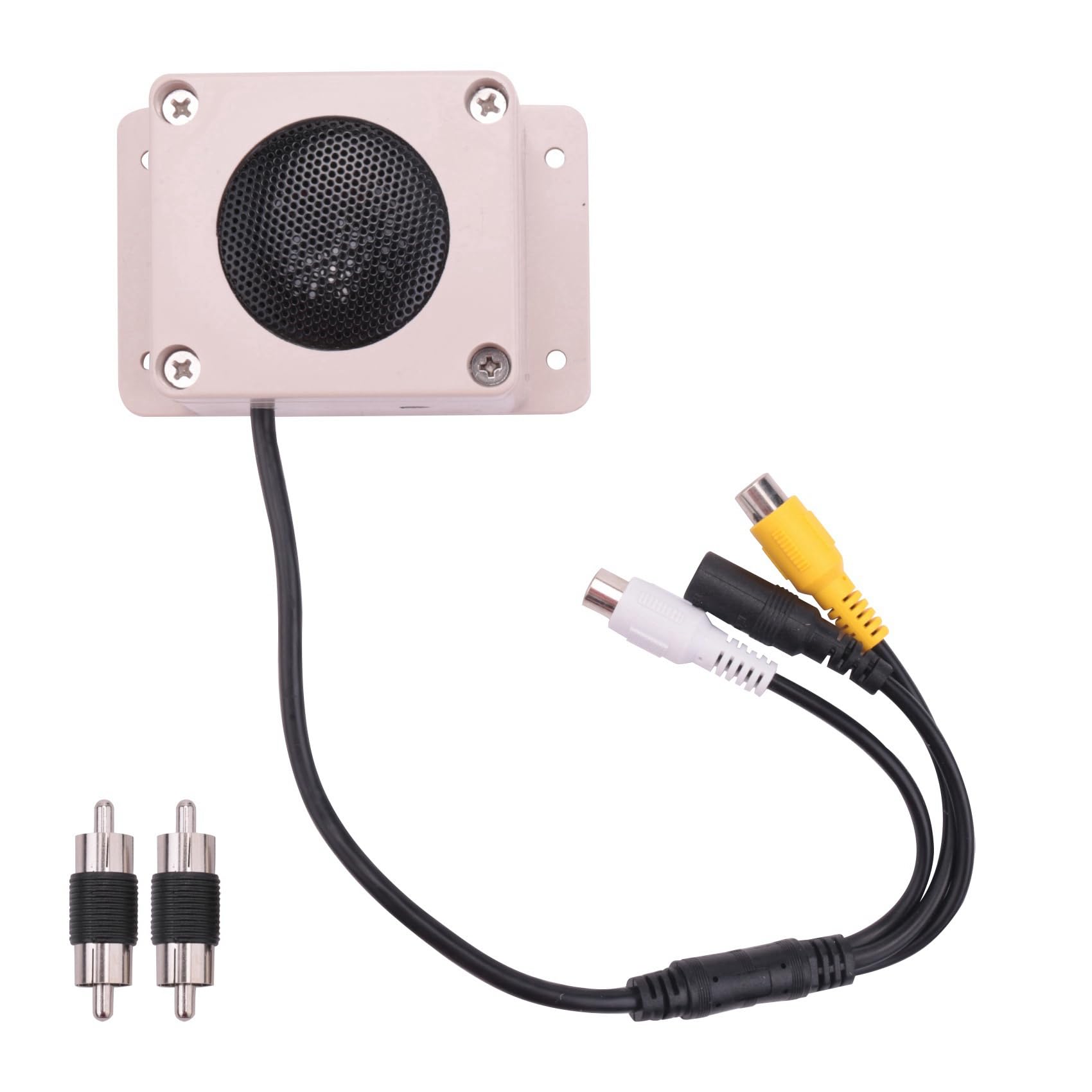 3X Waterproof Microphone Speaker for IP Security Cameras - Two-Way Audio Recording & Intercom System - Ideal for Home Surveillance, Baby Monitoring, and Outdoor Security