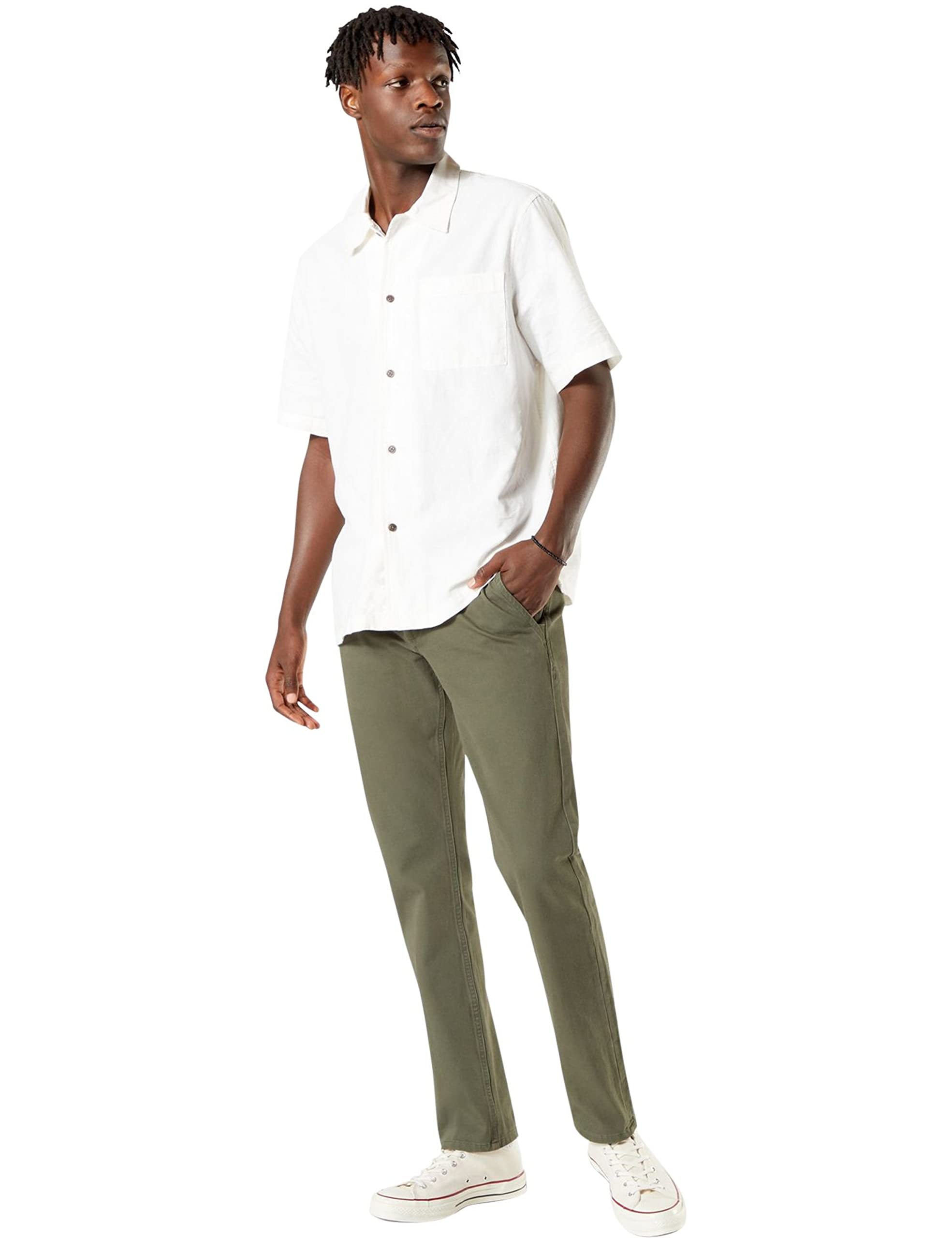 Dockers Men's Slim Fit Chino Pants - Comfortable & Stylish for Business Casual & Office Wear