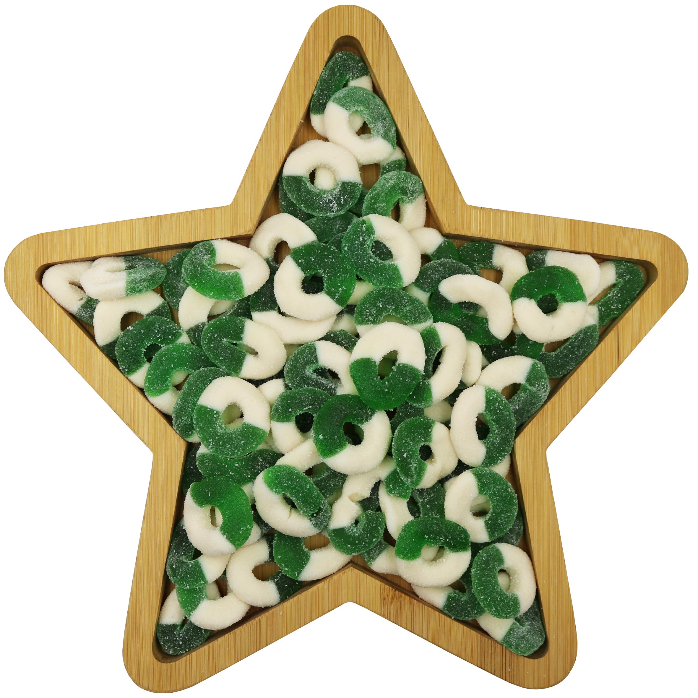 Green Apple Flavor Gummy Rings - 2.5 Pound Bulk Candy - Sour & Sweet Chewy Snacks for Parties, Movie Nights & Office Treats