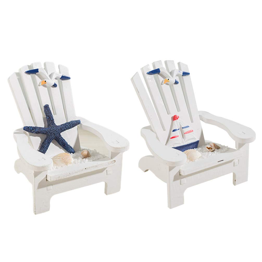 2Pcs Miniature Wooden Chair Decor - Small Home & Office Decoration Ornaments for Dollhouse, Bookshelf, and Tabletop Display