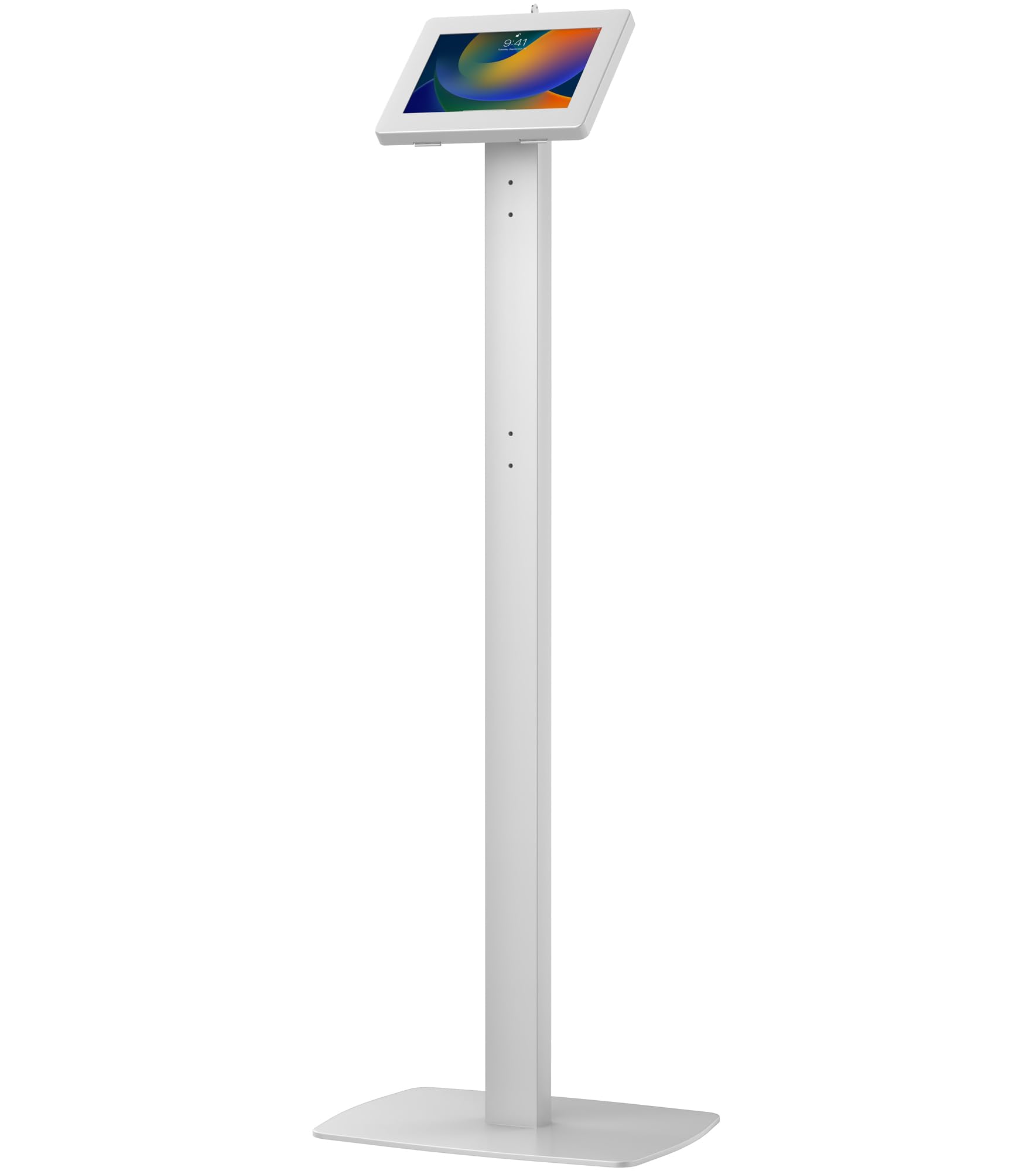 360° Adjustable Thin Floor Stand for iPad 11 (A16), Pro 11-inch M4, Air 11-inch M3, 10th Gen & Galaxy Tab - Tall Standing Kiosk Display with Charger Access & Lock - Perfect for Retail Stores, Exhibitions & Interactive Displays