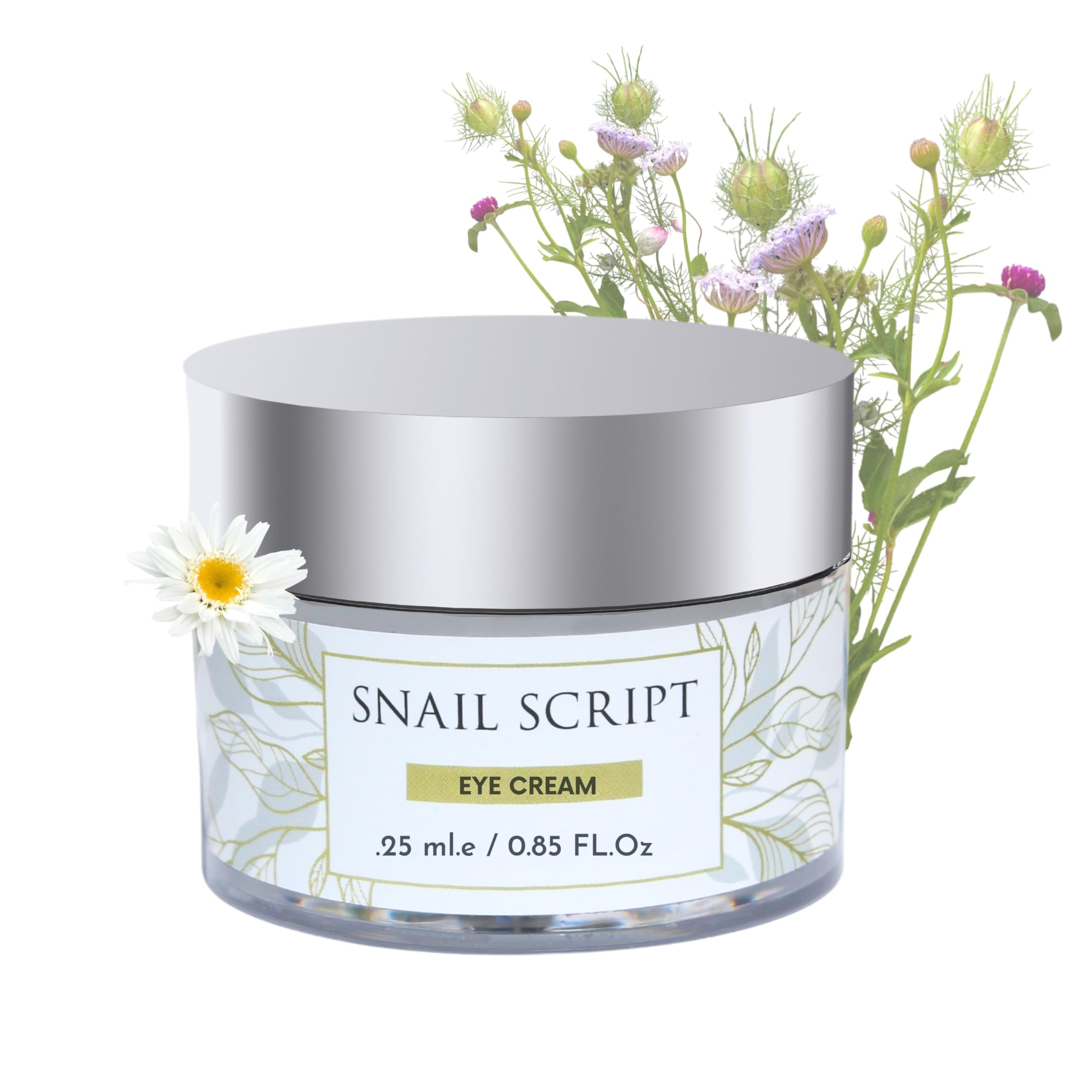 **Snail Mucin Eye Cream - Korean Skincare with Hyaluronic Acid & Vitamin C - Anti-Aging Collagen Repair Lotion for Dark Circles & Wrinkles - Perfect for Night Routine & Daily Moisturizing**