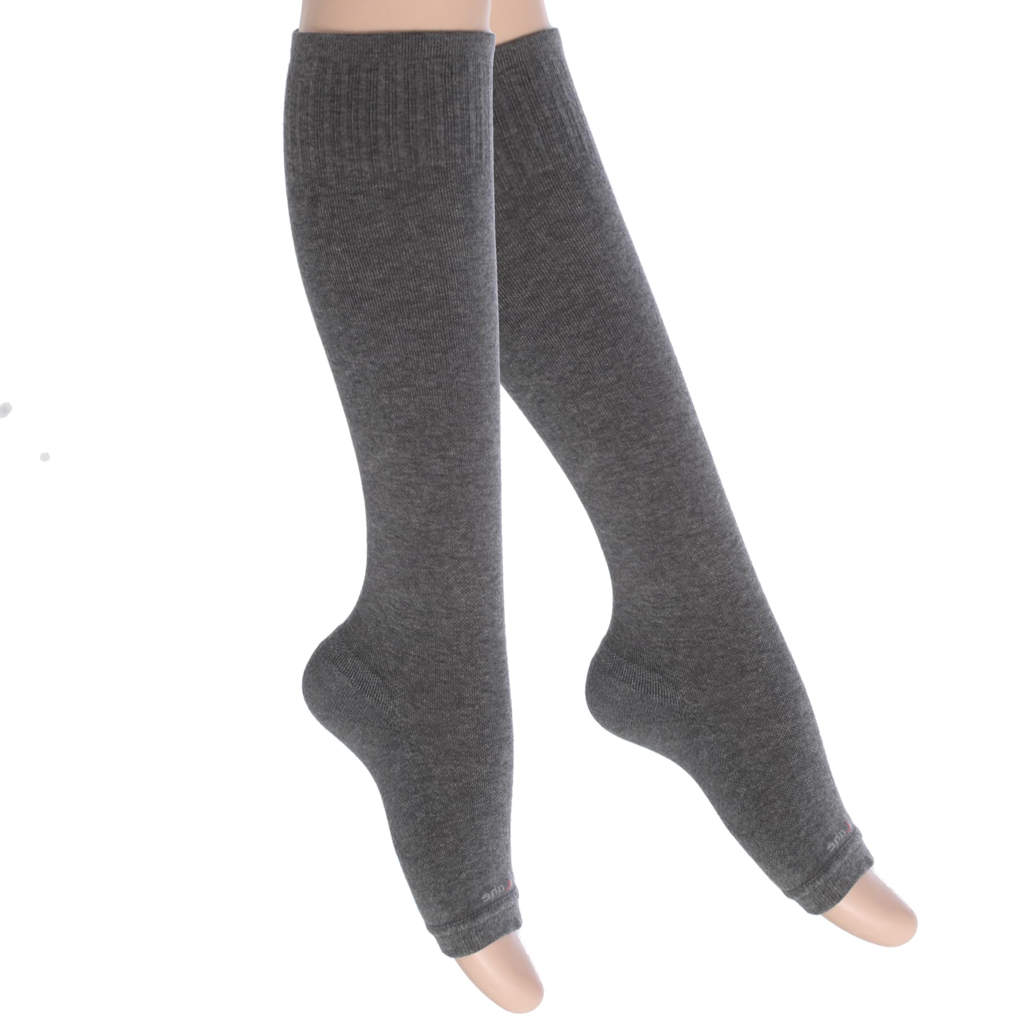 Toeless Cotton Compression Socks for Women & Men - 15-20 mmHg Knee-High Support Socks - 1 Pair - Ideal for Running, Travel & Varicose Vein Relief