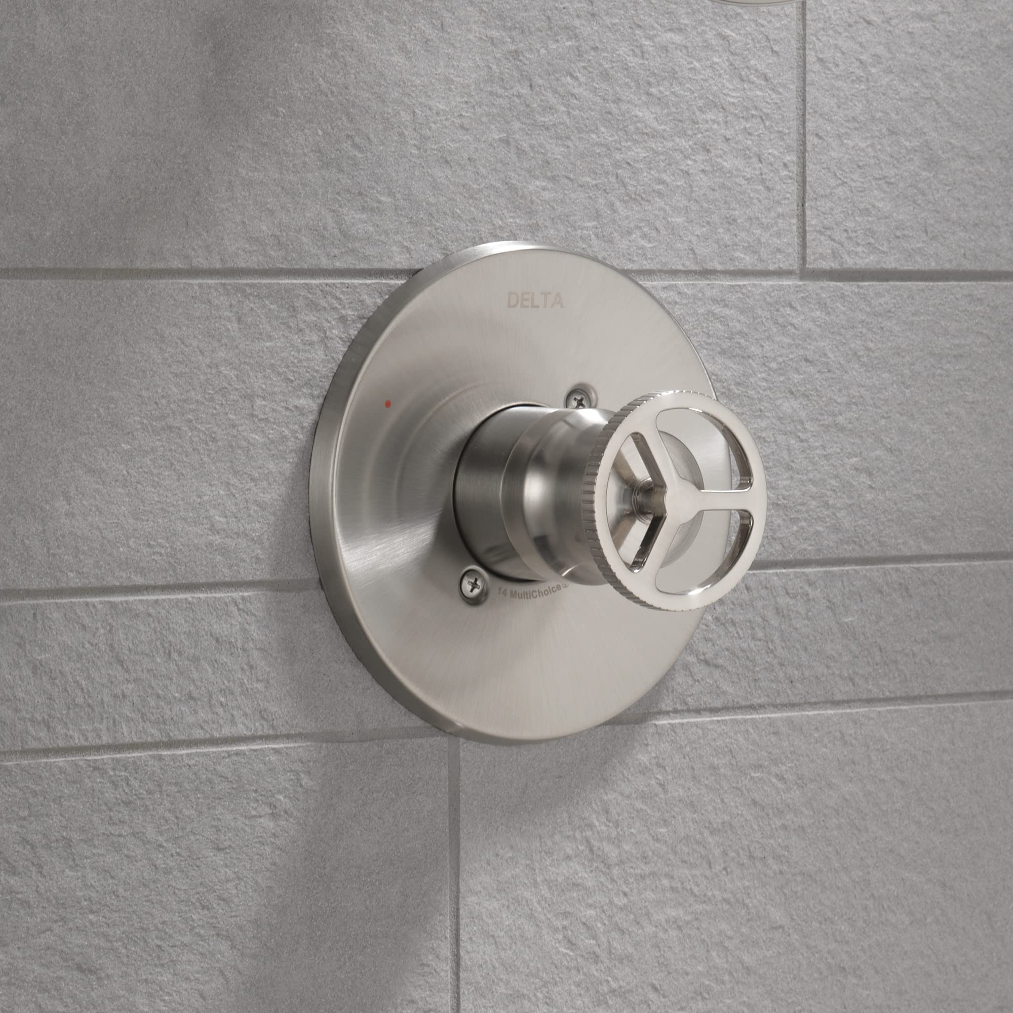 Delta Trinsic Shower Valve Trim Kit - Brushed Nickel Shower Faucet Handle Replacement (T14058-SS) for Bathroom Renovation & Modern Shower Systems (Valve Not Included)
