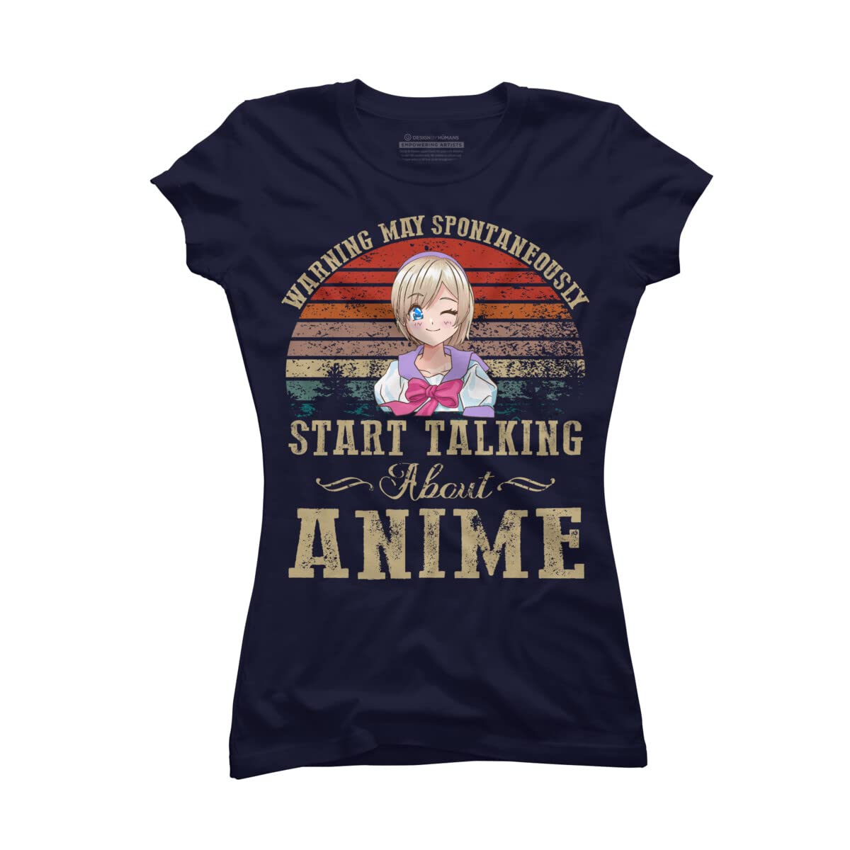 Design By Humans Junior's Anime by ZeusSE Graphic T-Shirt for Teens | Cool Anime Apparel for Casual Wear & Cosplay