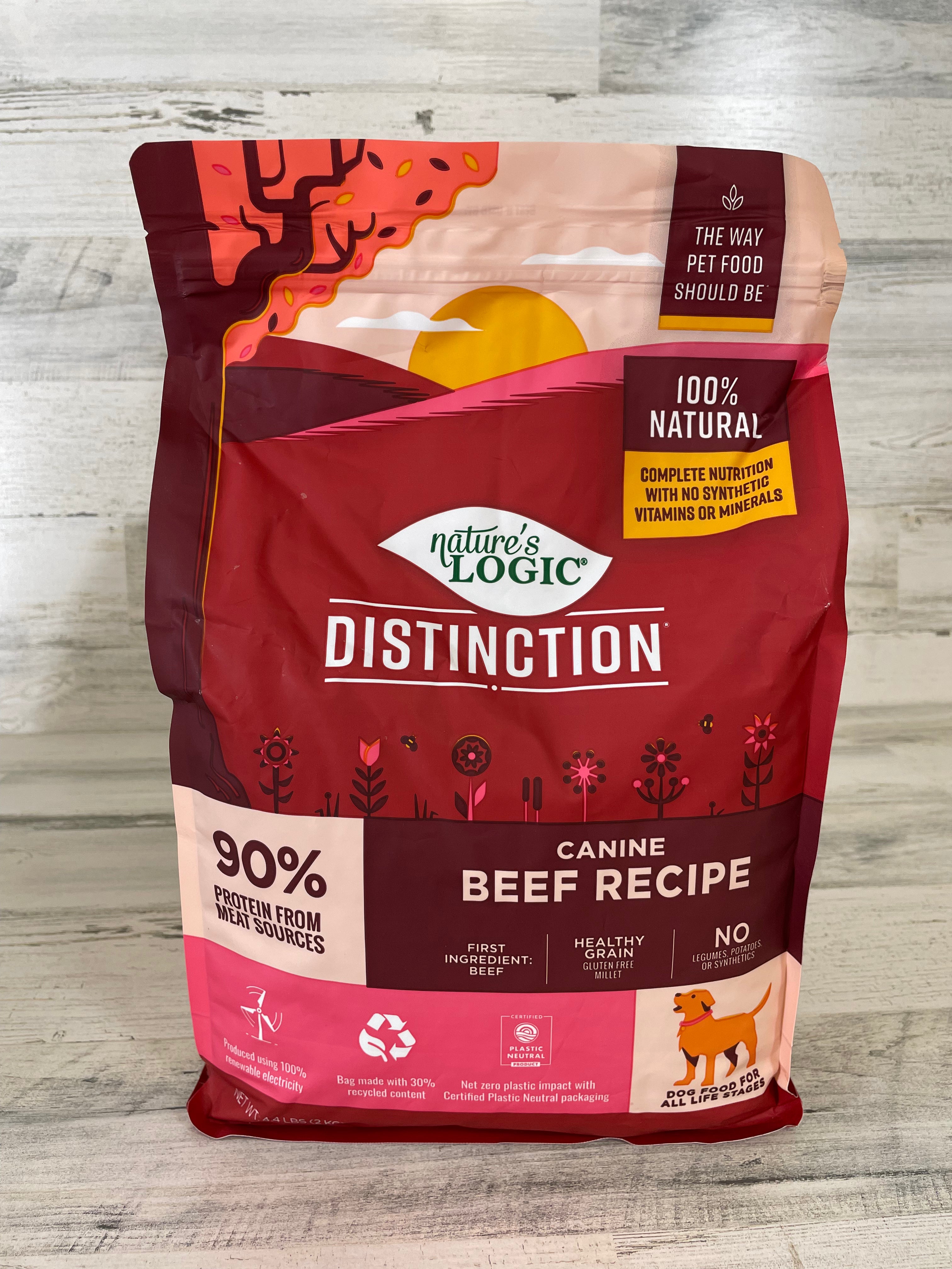 Nature’s Logic Distinction Canine Beef Recipe Dry Dog Food - High Protein Grain-Free Kibble for Adult Dogs - Perfect for Active Pets & Sensitive Stomachs