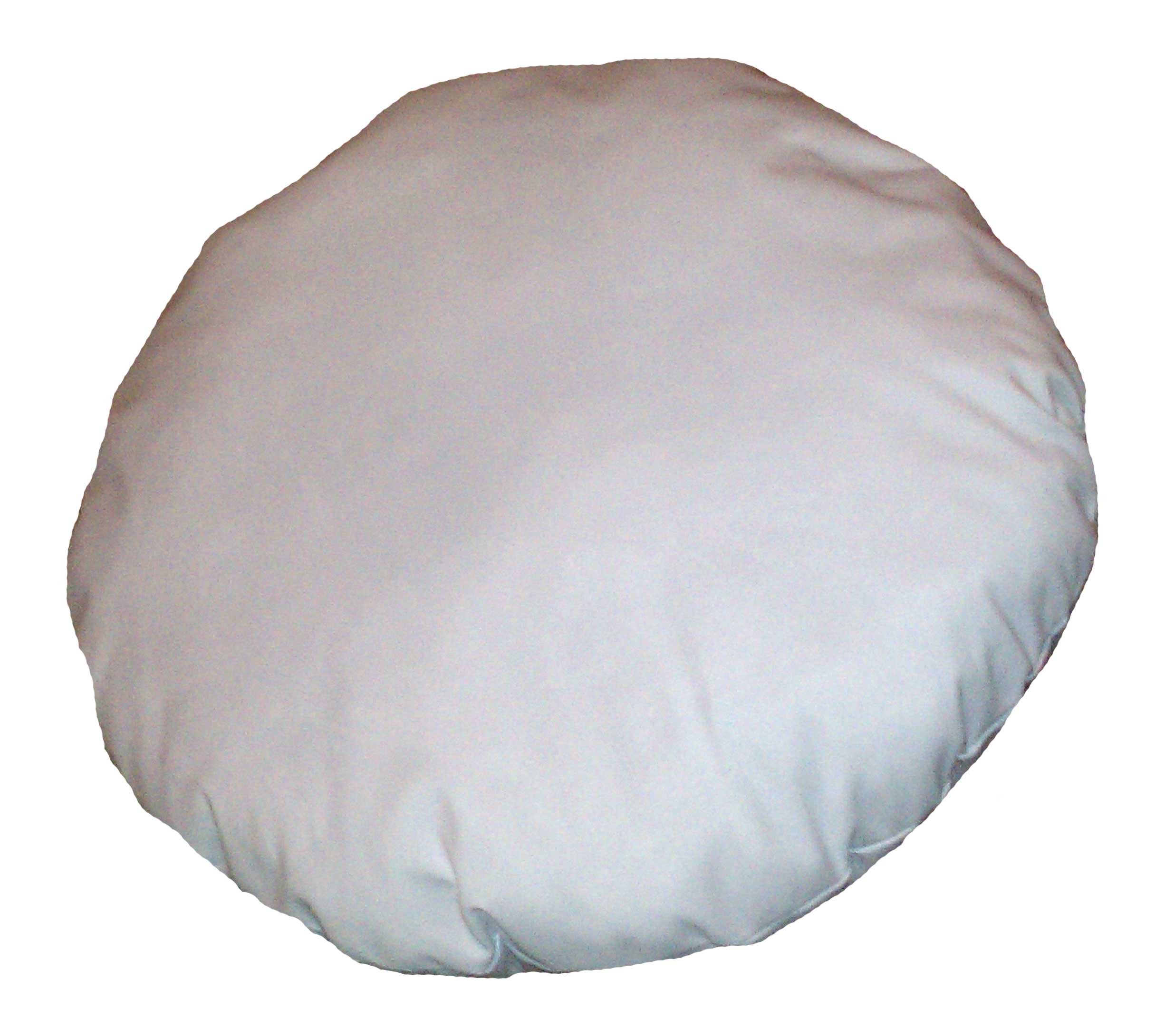 16 Inch Round White Cotton-Blend Throw Pillow Insert - Soft & Fluffy Decorative Cushion for Sofa, Bed, Chair - Perfect for Living Room, Bedroom & Home Decor