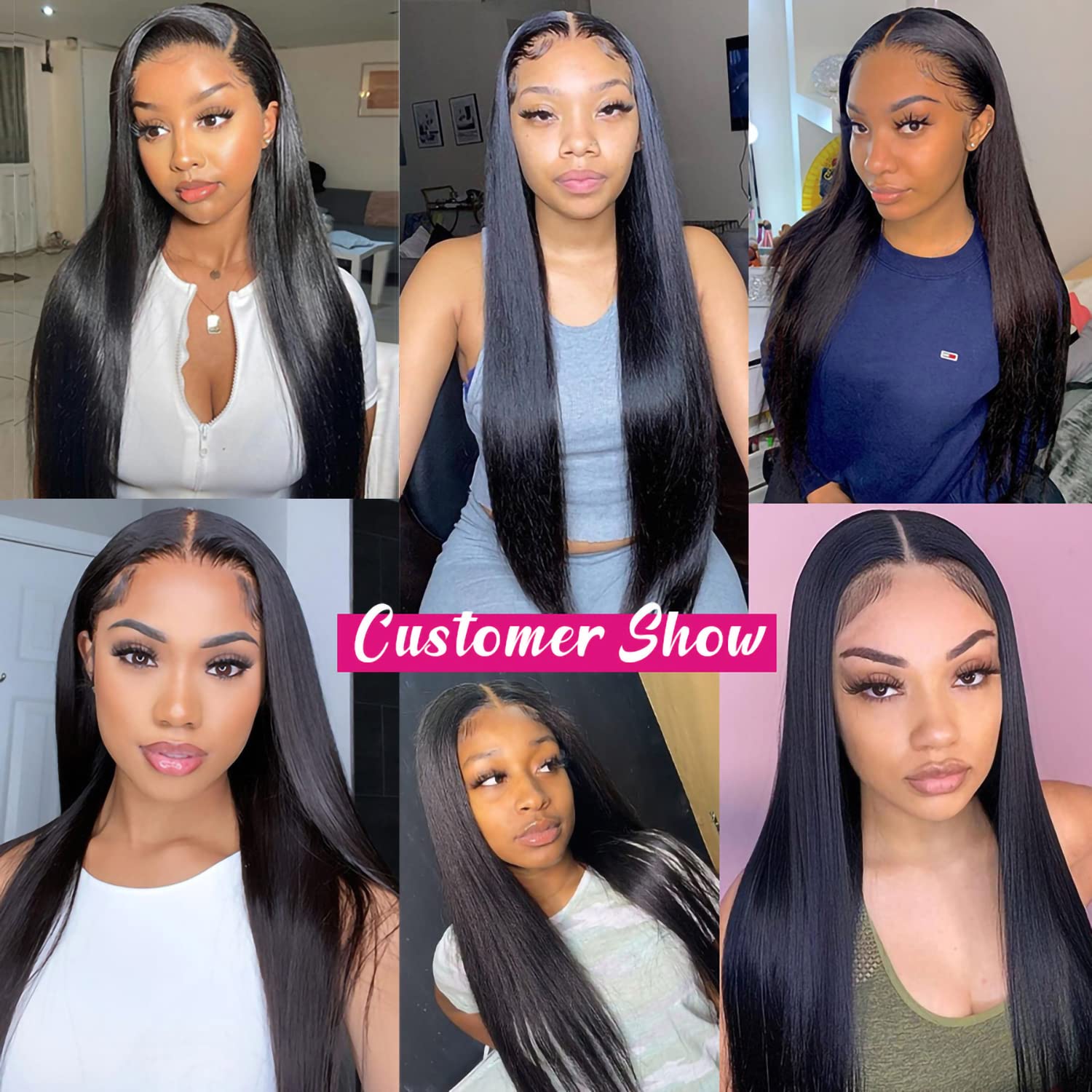 13x6 HD Transparent Lace Front Human Hair Wig - Pre Plucked with Baby Hair & Bleached Knots | 180% Density Straight Lace Wig for Black Women (26 Inch) | Perfect for Daily Wear, Cosplay & Special Occasions