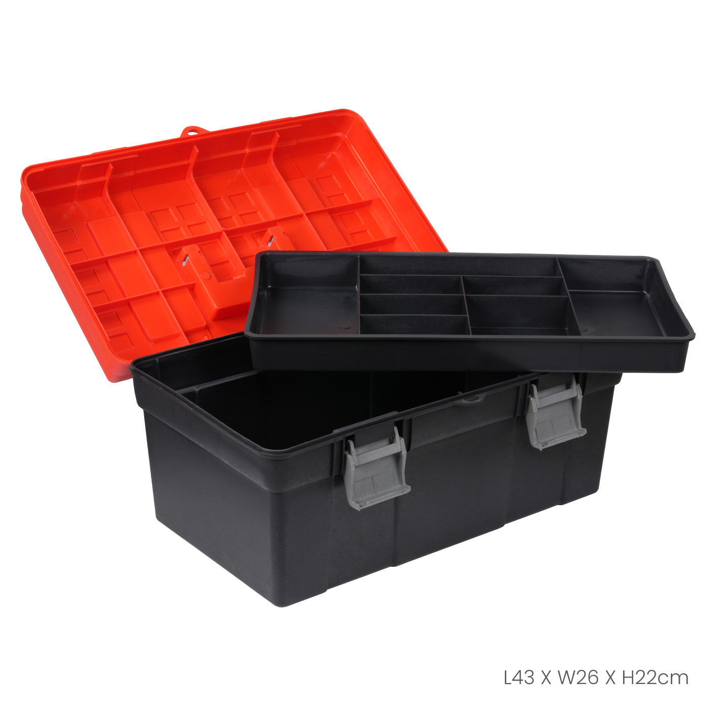 Large Heavy-Duty Tool Box (7708) - Durable Storage for Tools, Equipment & DIY Projects - Perfect for Garage, Workshop & Job Site Organization