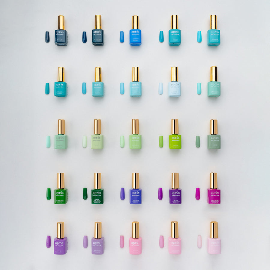 Apres 100 Gel Nail Polish Colors Set - Professional Salon & DIY Manicure Kit for Long-Lasting Nail Art Designs (Home, Party, Wedding, Salon Use)
