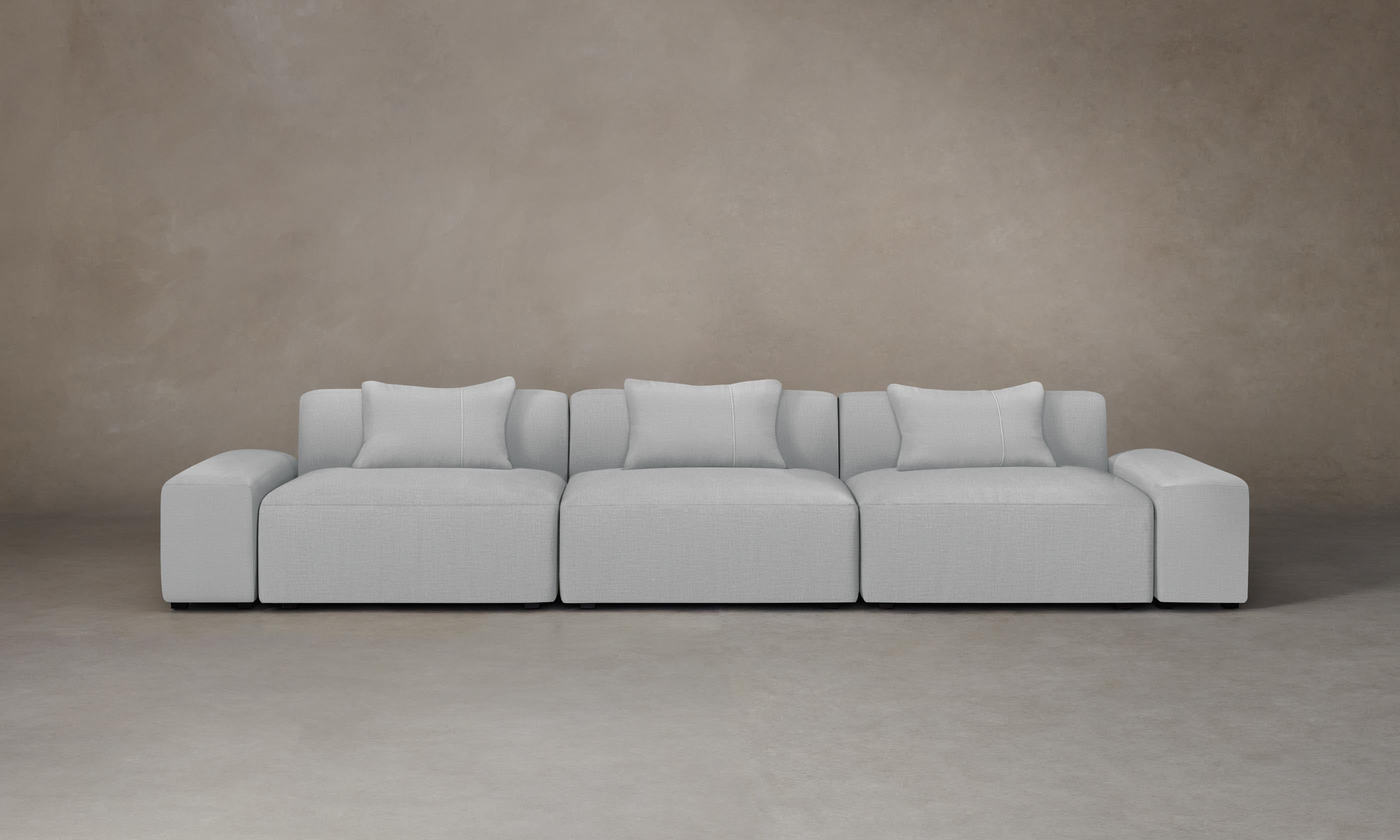 The Breuer Modular Sofa - Performance Linen Weave Cloud Couch for Living Room | Modern Sectional Sofa with Comfortable Cushions | Perfect for Home, Office & Lounge Areas