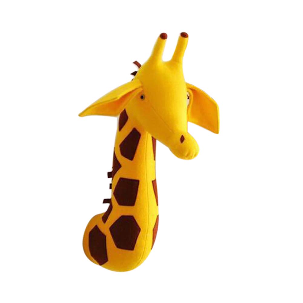 Adarl Plush Stuffed Giraffe Head Wall Decor - Soft Felt Filled Animal Head Mount for Nursery, Kids Room & Home Decoration | Perfect for Baby Showers, Birthday Gifts & Wall Art Decorations
