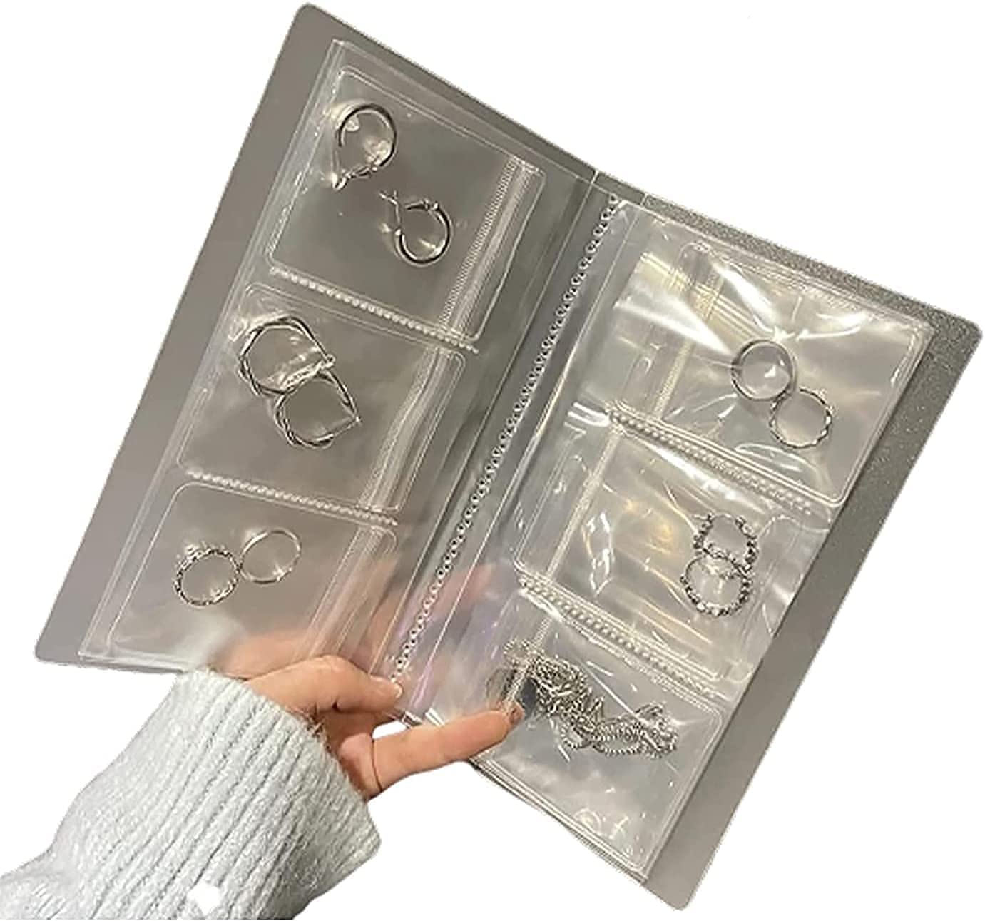 Portable Jewelry Organizer Travel Case - Earring, Necklace, Ring Holder Storage Book Bag for Women | Perfect for Travel, Home Display & Gift Giving