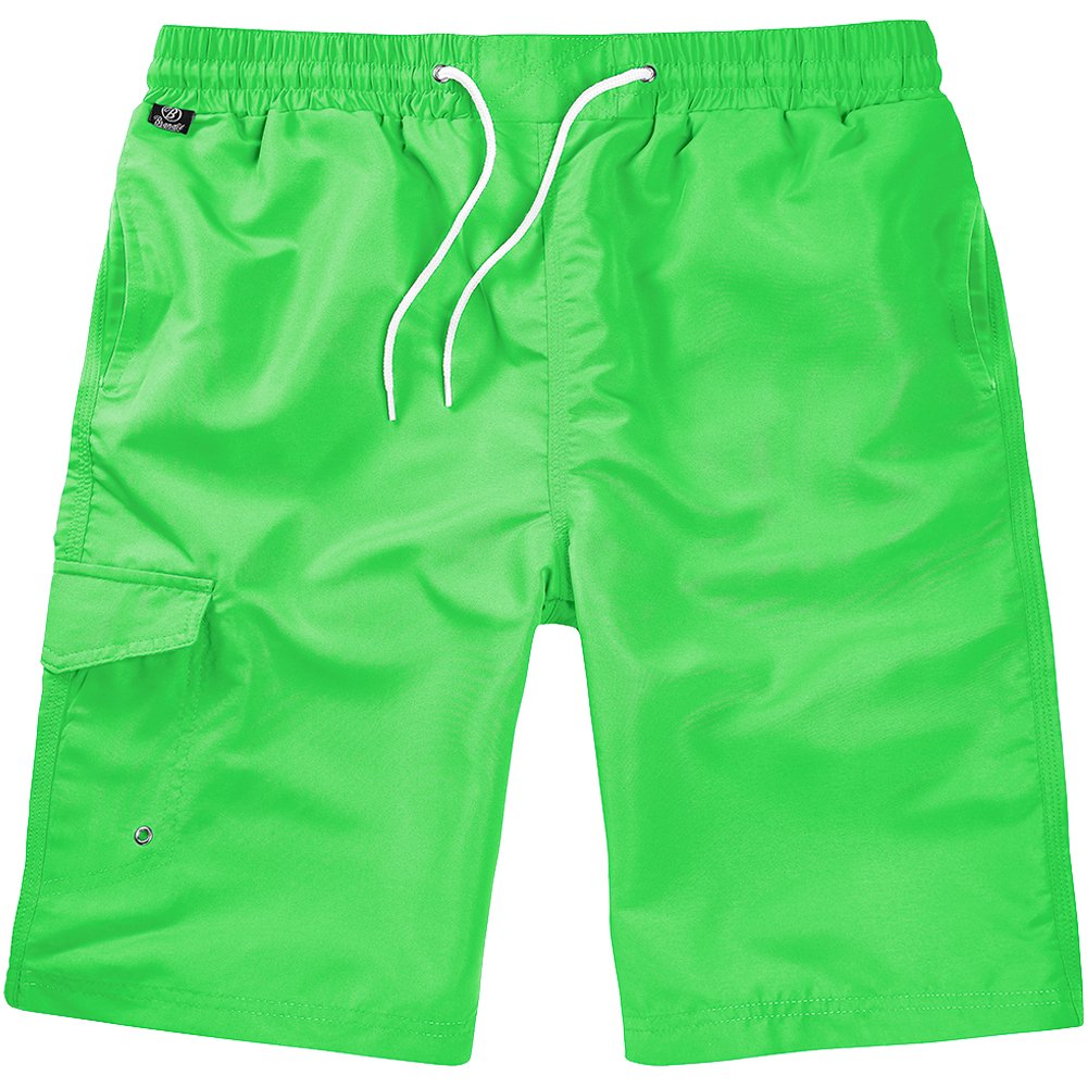 Brandit Men's Quick-Dry Swim Shorts with Mesh Liner - Red - Perfect for Beach, Pool, and Water Sports