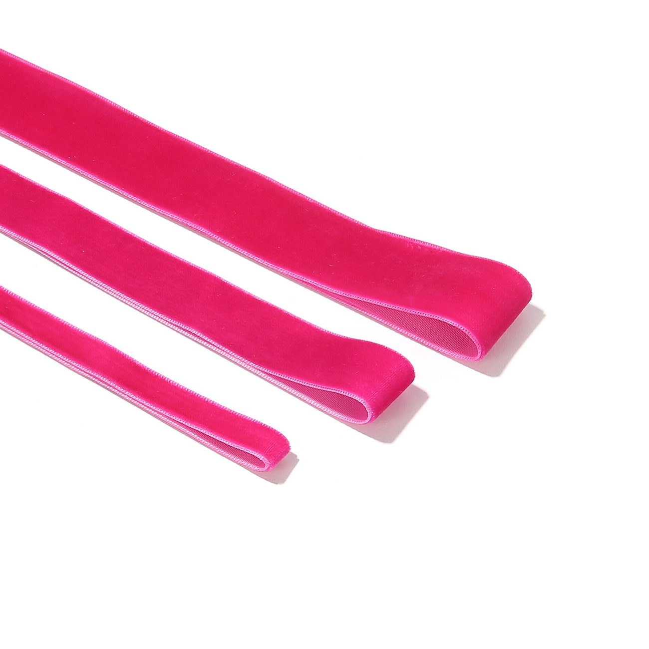 Premium Velvet Ribbon - Soft & Luxurious Bridal Wedding Decoration, French Velour Ruban, 33 Colors (Fuchsia, Cerise, Pink) - 10mm, 19mm, 25mm Widths - 1 Meter Length - Great for DIY Crafts, Gift Wrapping, Hair Bows & Wedding Decor