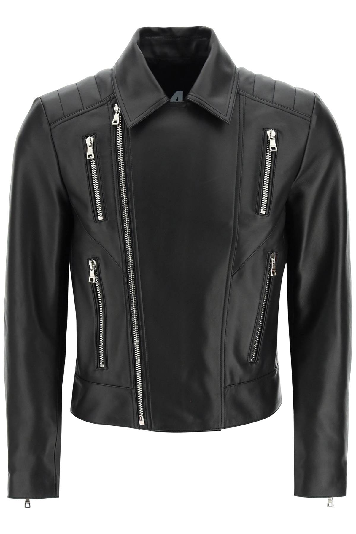 Balmain Genuine Leather Biker Jacket for Men & Women - Stylish Motorcycle Jacket for Riding, Fashion & Night Out