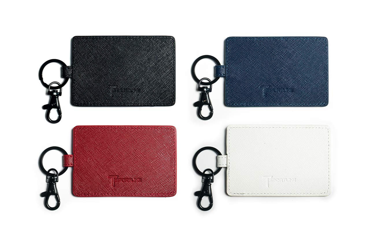 Premium Tesla Key Card Holder for Model 3/Y/S/X - Genuine White Leather Key Fob Protector - Valet Parking & Everyday Use Accessory for Tesla Owners