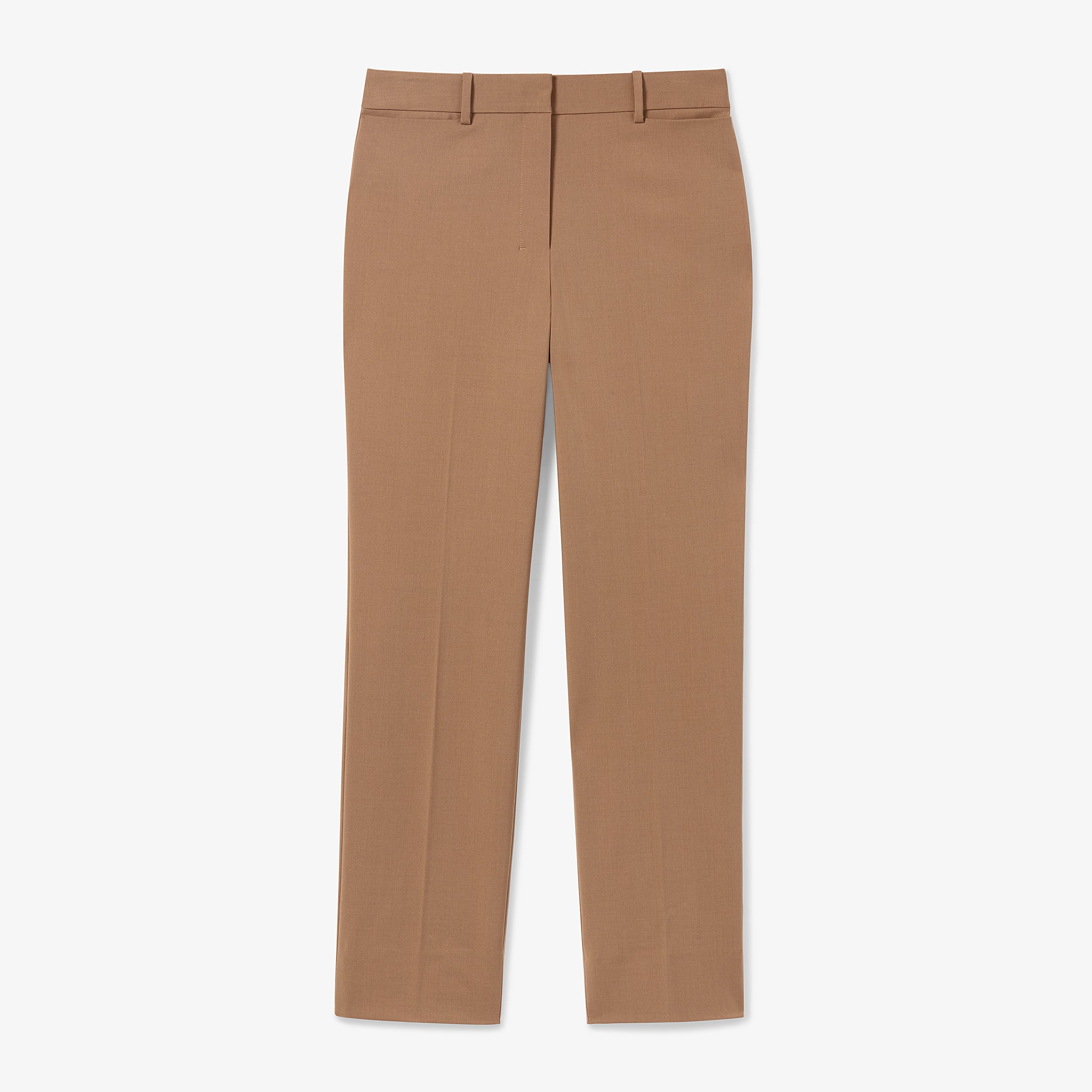 Smith Straight Trouser Washable Wool Twill Pants for Men - Comfortable Office & Business Casual Wear in Camel Color
